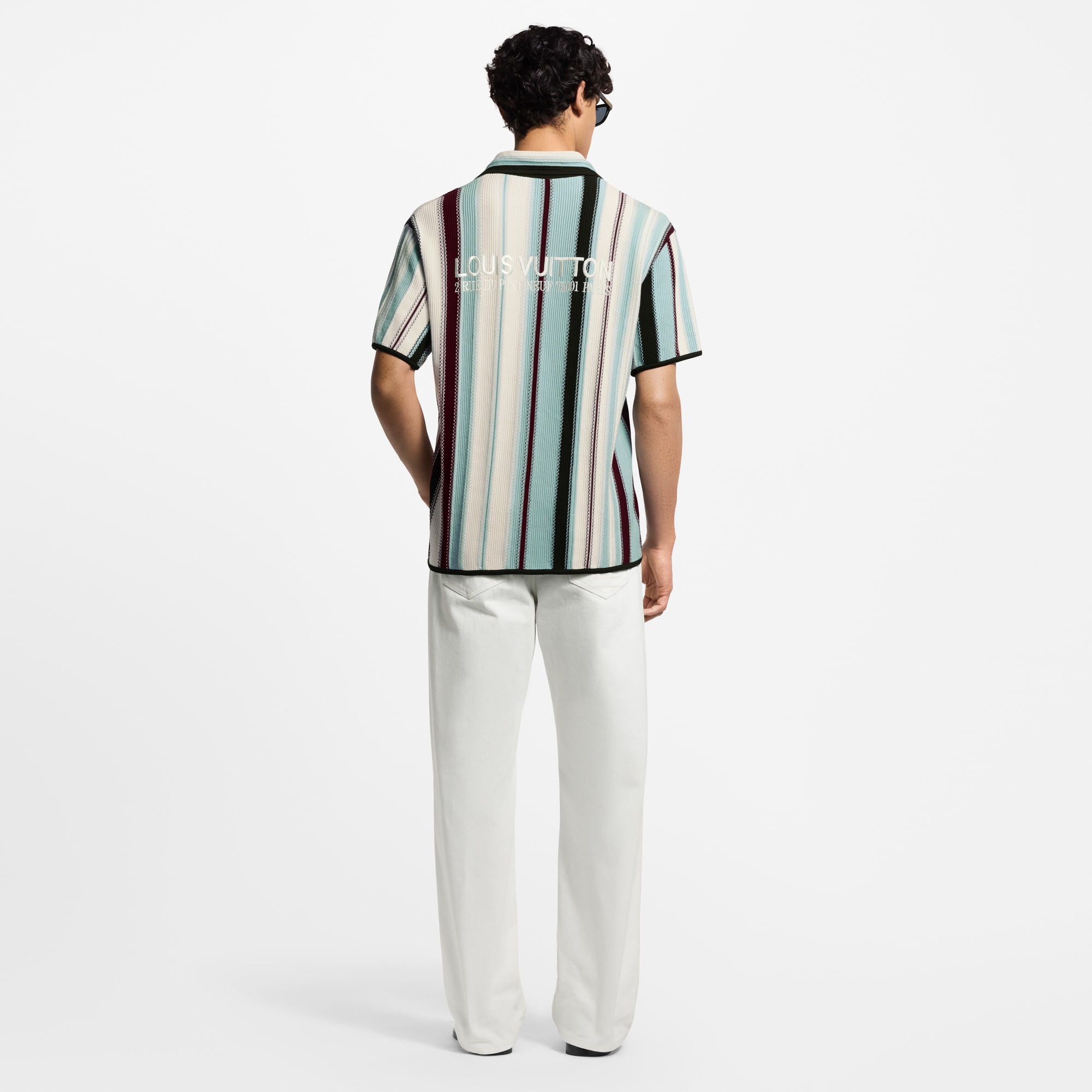 Kurzarm-Hemd mit gehäkelten Streifen  Herren Ready to Wear Hemden | LOUIS VUITTON (Zoom)