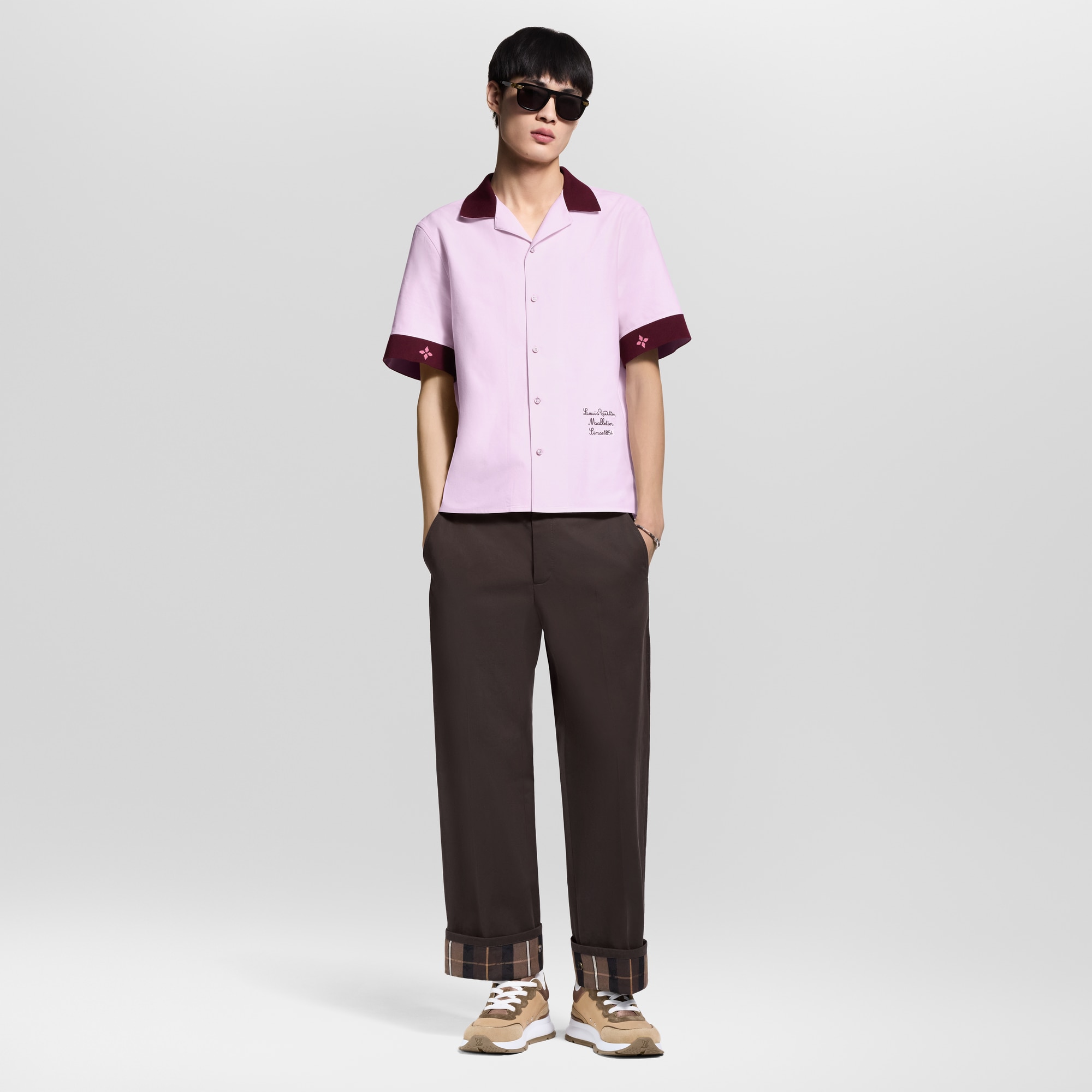 Kurzarm-Hemd mit geripptem Kragen  Herren Ready to Wear Hemden | LOUIS VUITTON (Zoom)