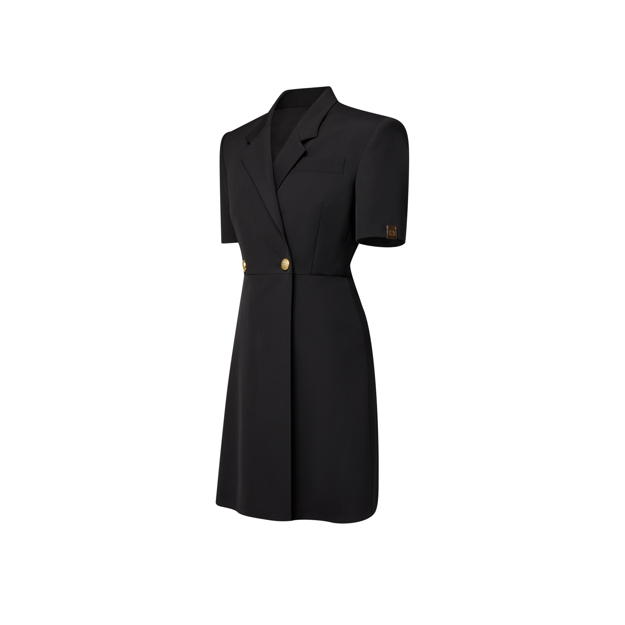 Kurzarm-Kleid im Maßkonfektions-Stil mit Wickel-Design  Damen Ready to Wear Kleider | LOUIS VUITTON (Zoom)