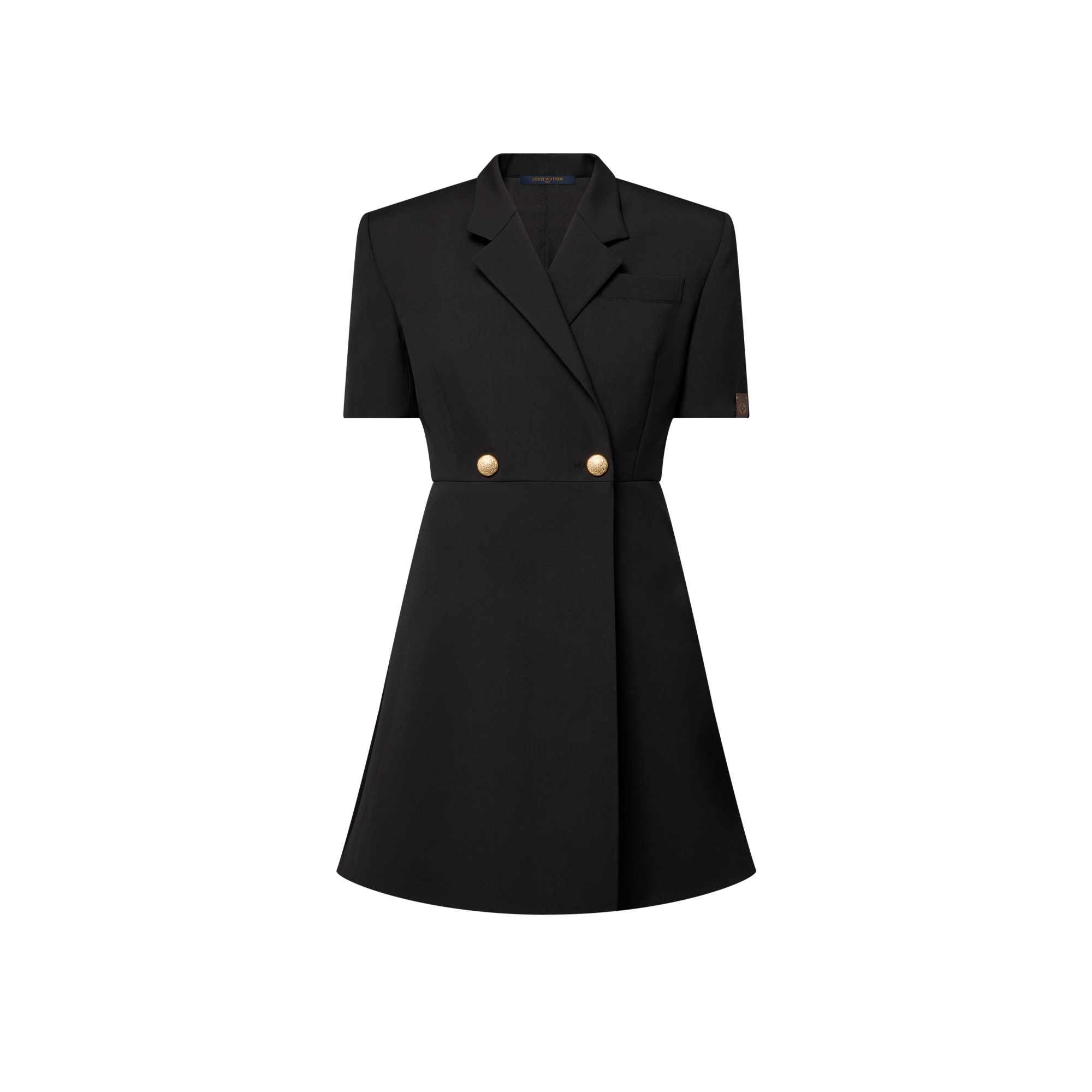 Kurzarm-Kleid im Maßkonfektions-Stil mit Wickel-Design  Damen Ready to Wear Kleider | LOUIS VUITTON (Zoom)