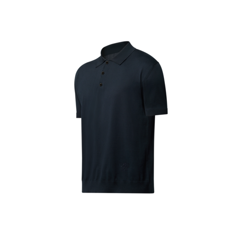 Kurzarm-Polohemd aus Baumwoll-Seidengemisch Herren Ready to Wear Hemden | LOUIS VUITTON (Zoom)