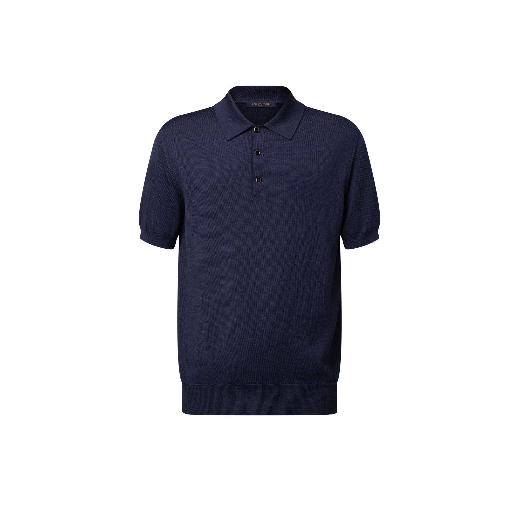 Kurzarm-Polohemd aus Seidengemisch mit Signatur  Herren Ready to Wear T-Shirts und Poloshirts | LOUIS VUITTON (Zoom)