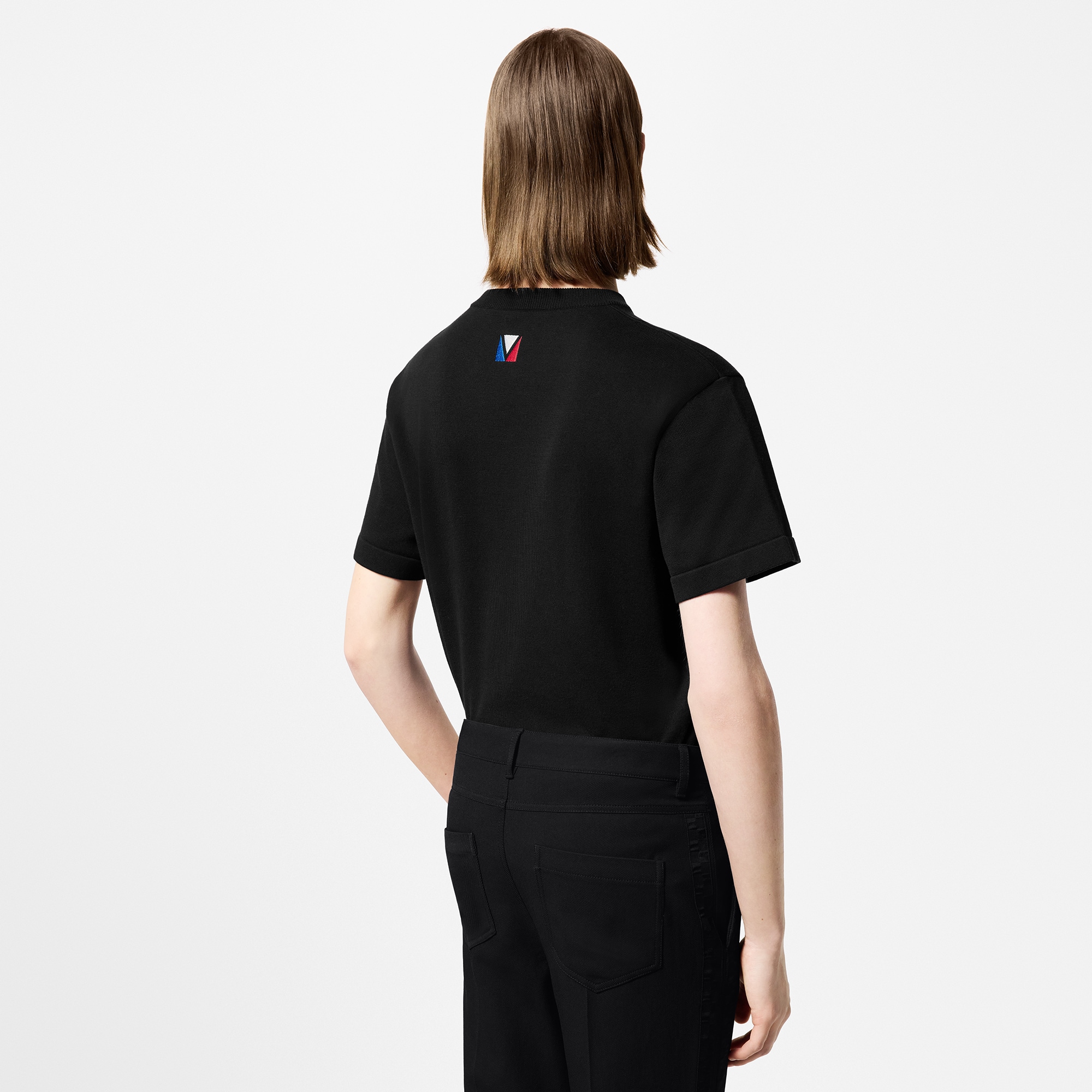 Kurzarm-Pullover aus Baumwolle mit Rundhalsausschnitt und Verzierungen  Herren Ready to Wear Strick und Sweatshirts | LOUIS VUITTON (Zoom)