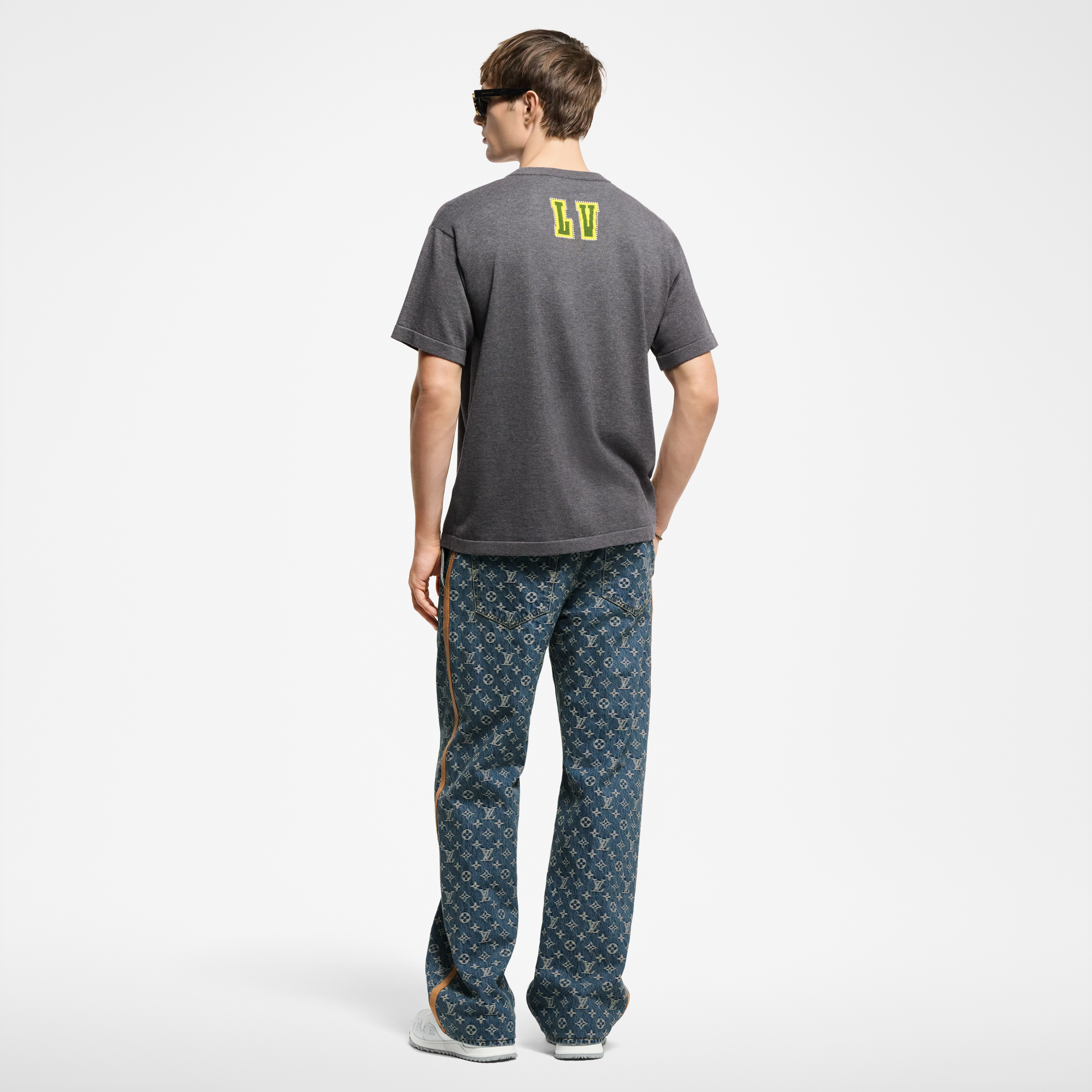 Kurzarm-Pullover aus Baumwolle mit Rundhalsausschnitt und Verzierungen  Herren Ready to Wear Vollständige Ready to Wear | LOUIS VUITTON (Zoom)