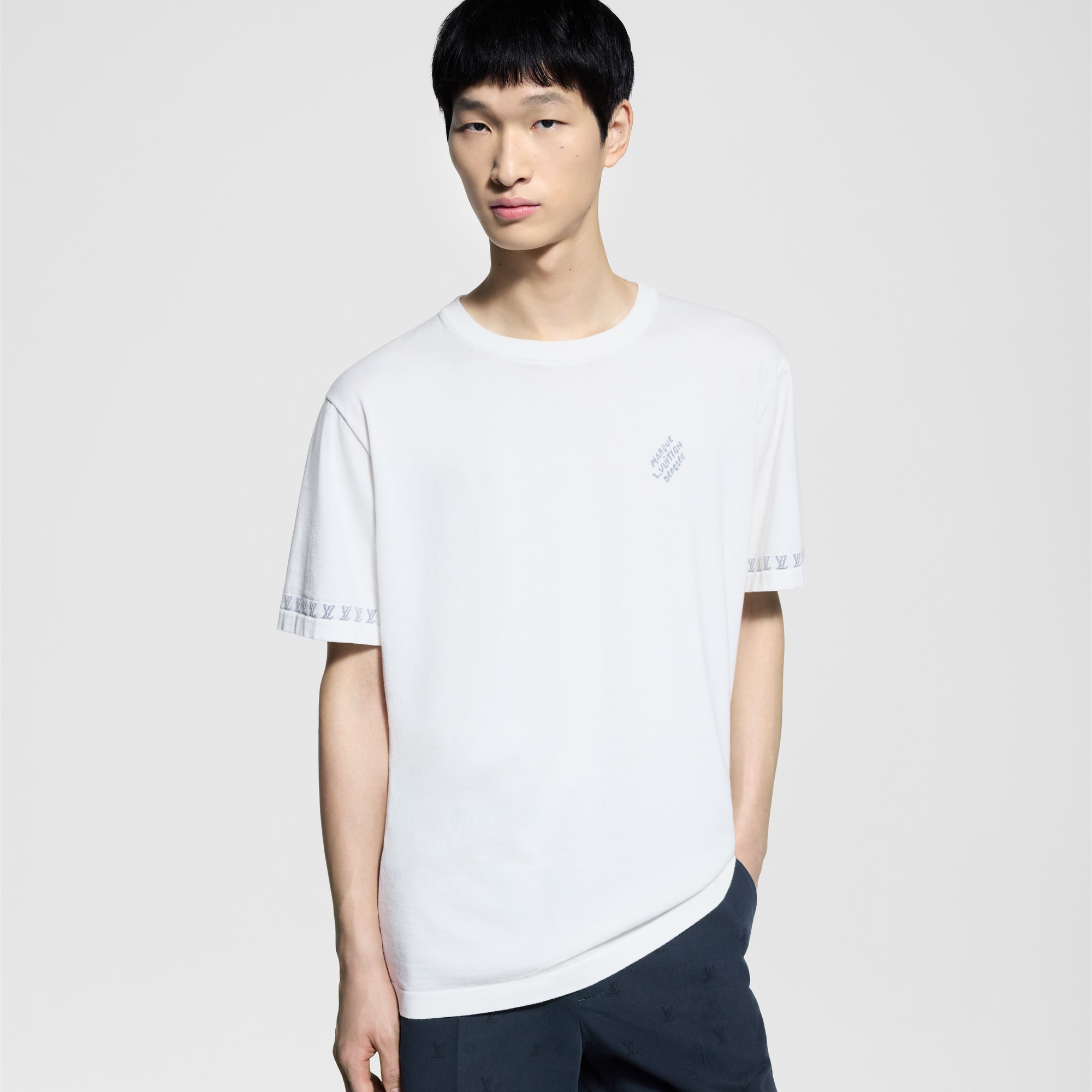 Kurzarm-Rundhalspullover aus Baumwolle  Herren Ready to Wear Vollständige Ready to Wear | LOUIS VUITTON (Zoom)