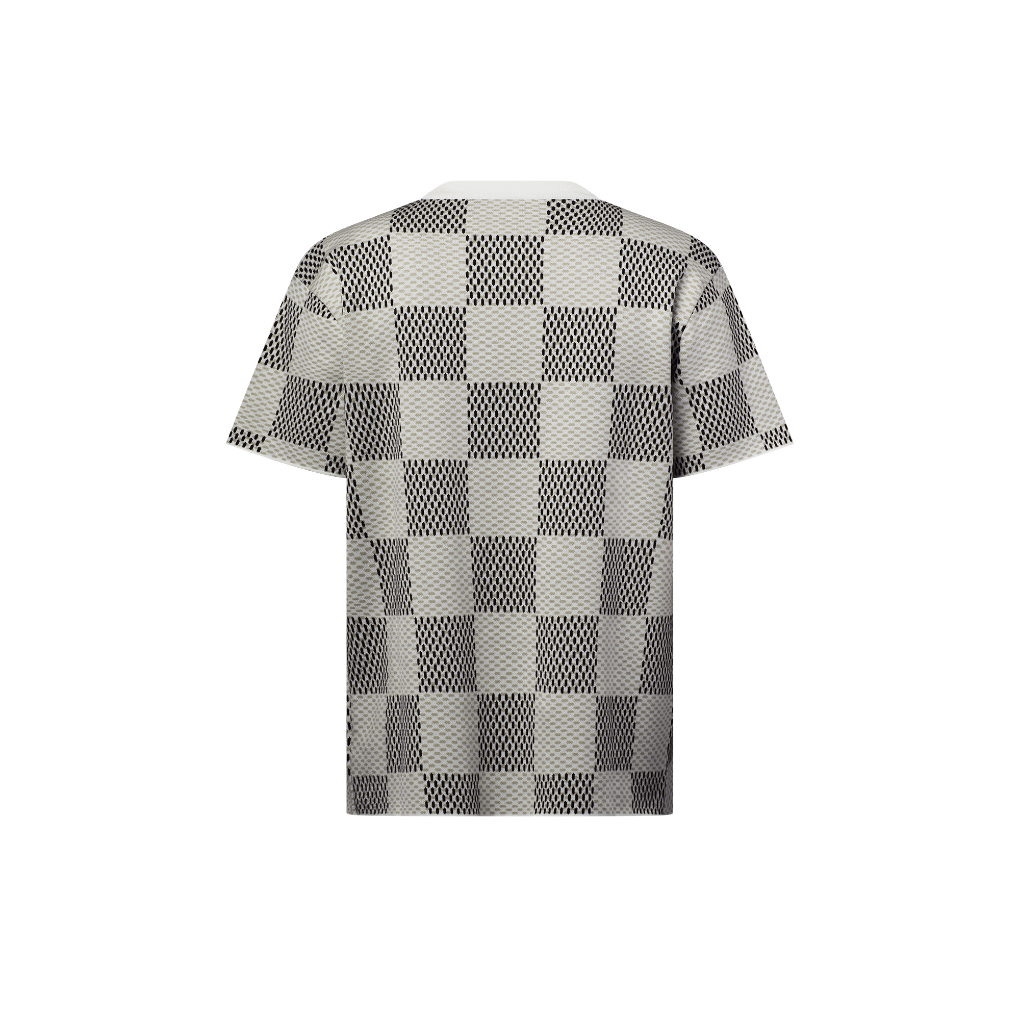 Kurzarm-Rundhalspullover aus Jacquard mit Damier-Motiv  Herren Ready to Wear Vollständige Ready to Wear | LOUIS VUITTON (Zoom)