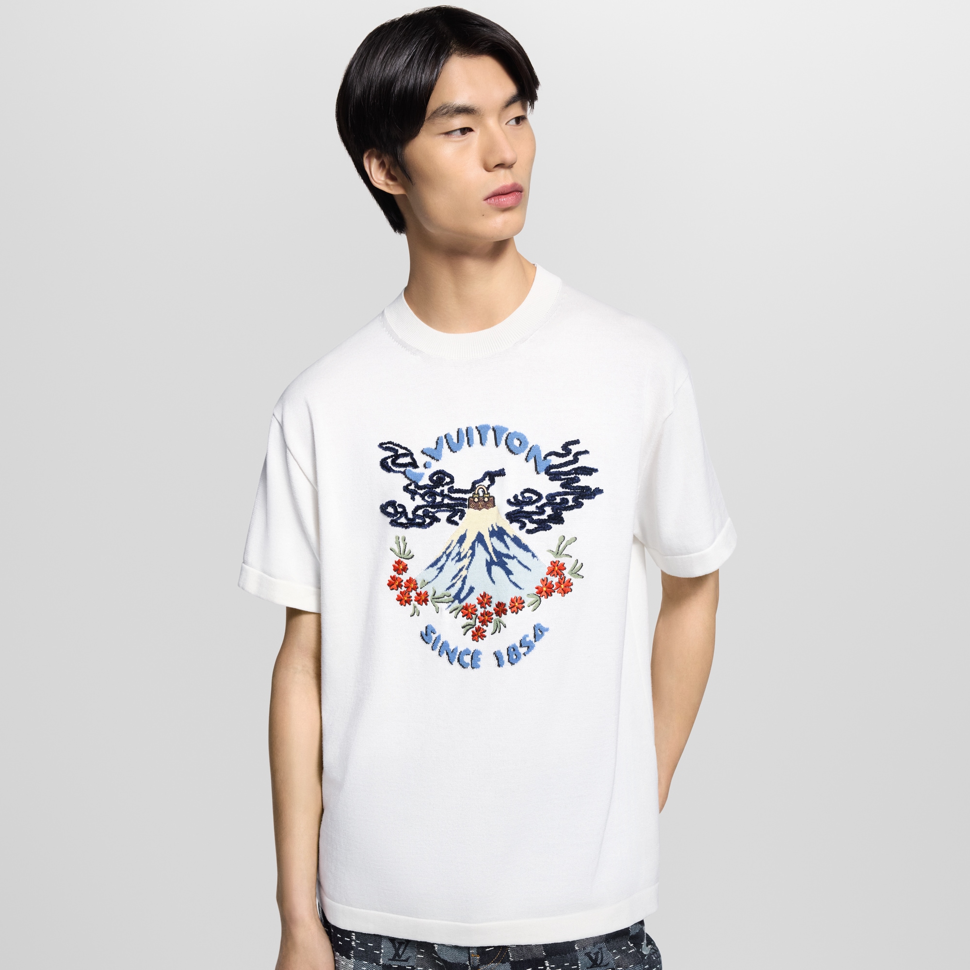 Kurzarm-Rundhalspullover aus Strick  Herren Ready to Wear Vollständige Ready to Wear | LOUIS VUITTON (Zoom)
