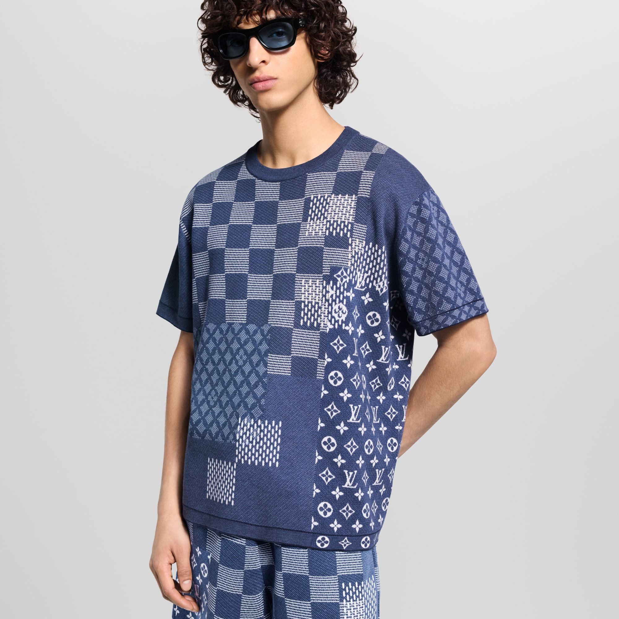 Kurzarm-Rundhalspullover aus Strick  Herren Ready to Wear Vollständige Ready to Wear | LOUIS VUITTON (Zoom)