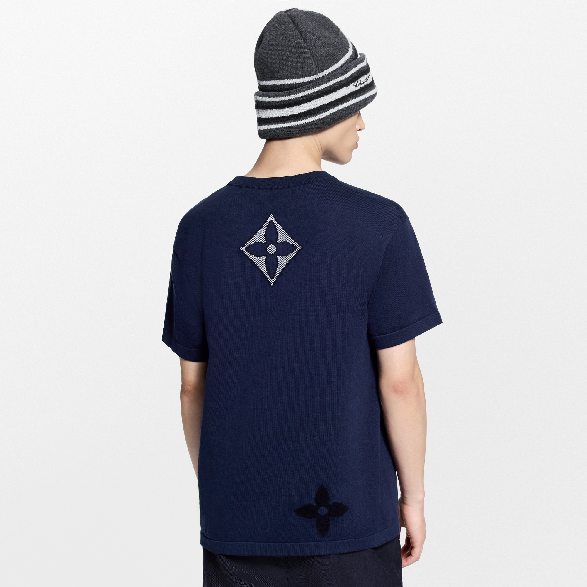 Kurzarm-Rundhalspullover aus Strick mit Monogram-Motiv  Neuheiten Herren LV Ski | LOUIS VUITTON (Zoom)