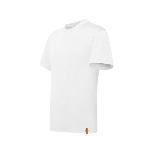 Kurzarm-T-Shirt aus Baumwolle und Seide side view