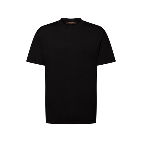 Kurzarm-T-Shirt aus Baumwolle und Seide front view