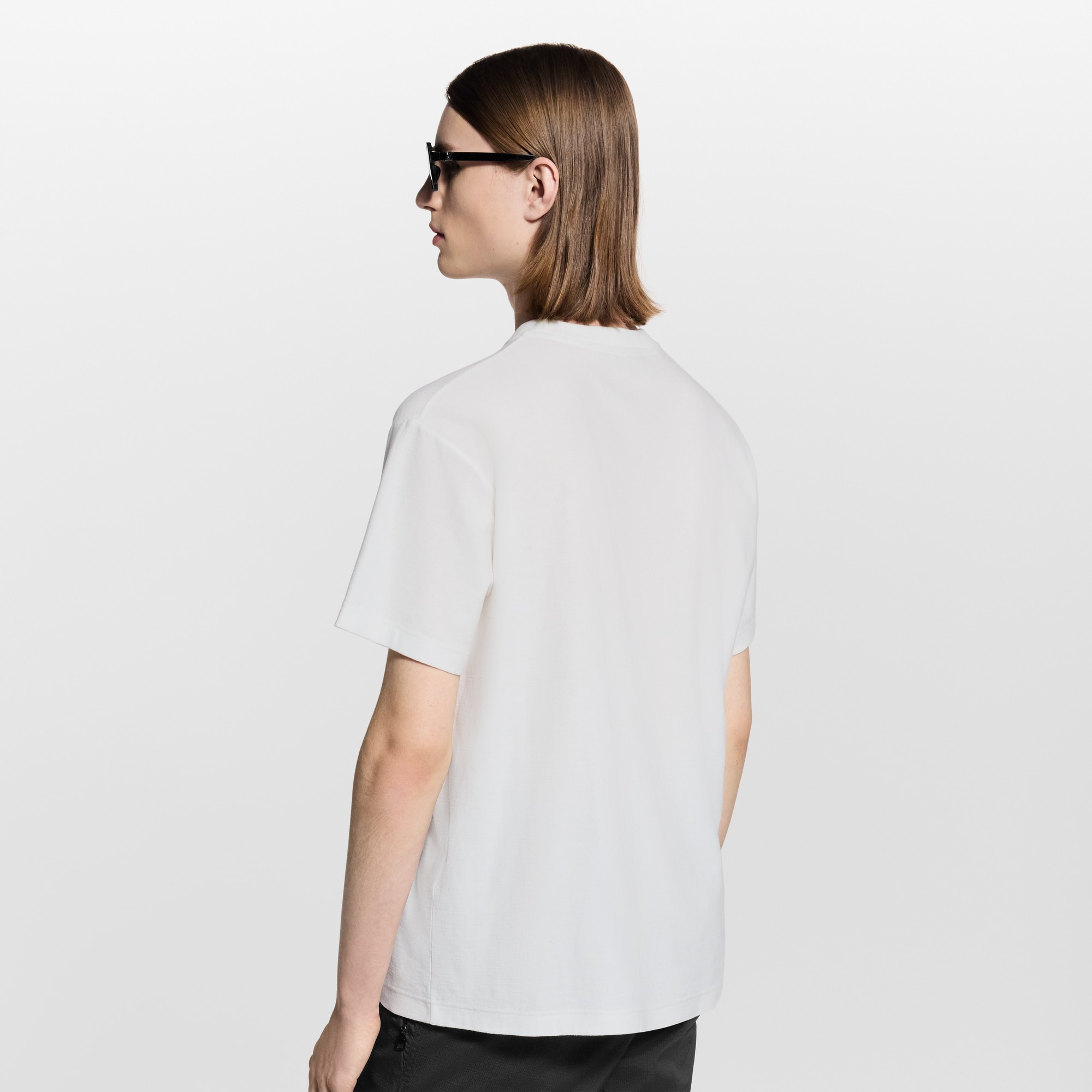 Kurzarm-T-Shirt aus Samt-Jacquard  Herren Ready to Wear T-Shirts und Poloshirts | LOUIS VUITTON (Zoom)