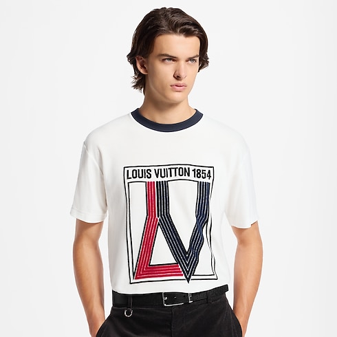 Kurzarm-T-Shirt mit samtiger Grafik Herren Ready to Wear Vollständige Ready to Wear | LOUIS VUITTON (Zoom)