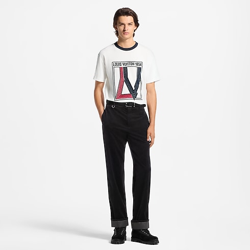 Kurzarm-T-Shirt mit samtiger Grafik Herren Ready to Wear Vollständige Ready to Wear | LOUIS VUITTON (Zoom)
