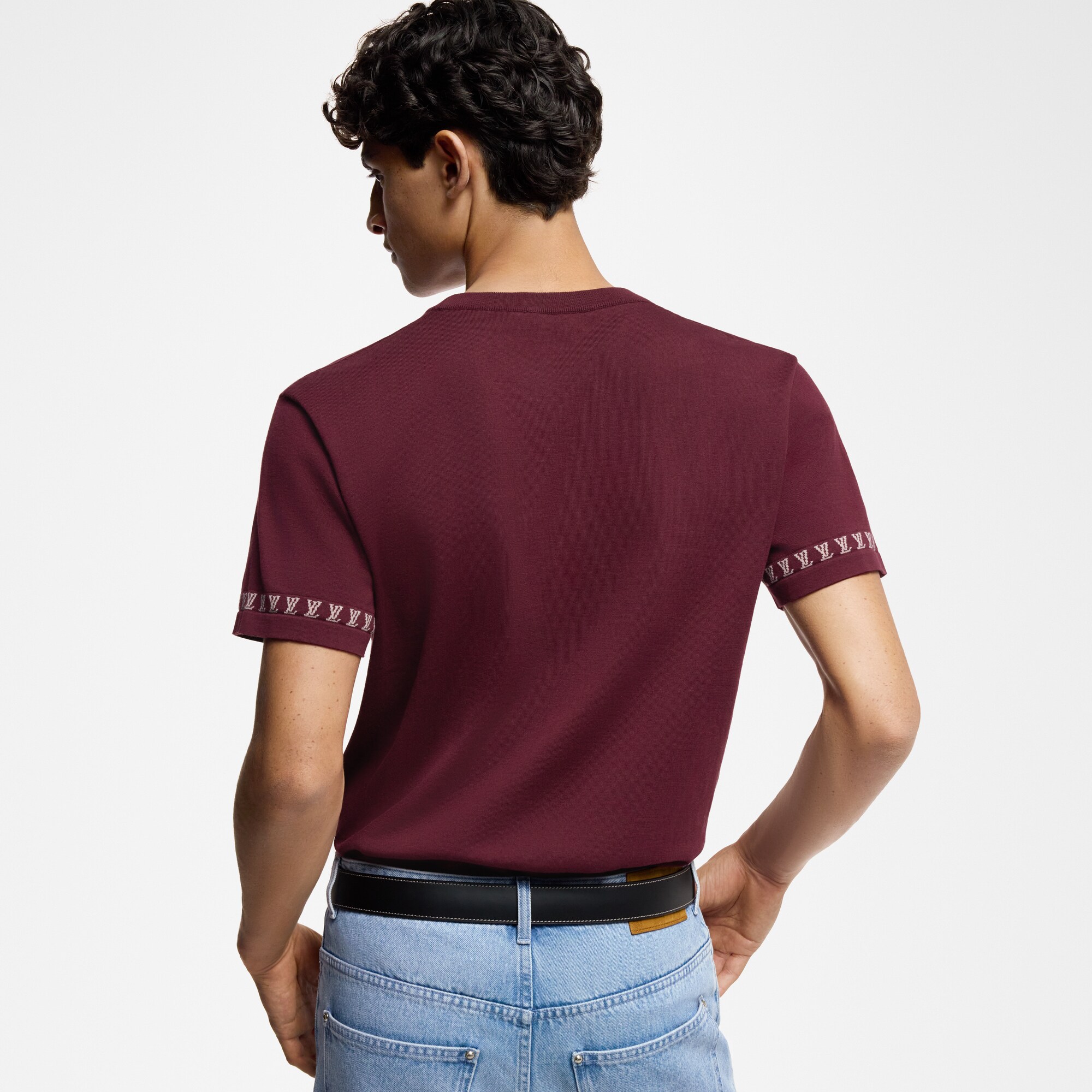 Kurzärmeliger Rundhalspullover aus Baumwolle mit Signatur  Herren Ready to Wear Vollständige Ready to Wear | LOUIS VUITTON (Zoom)