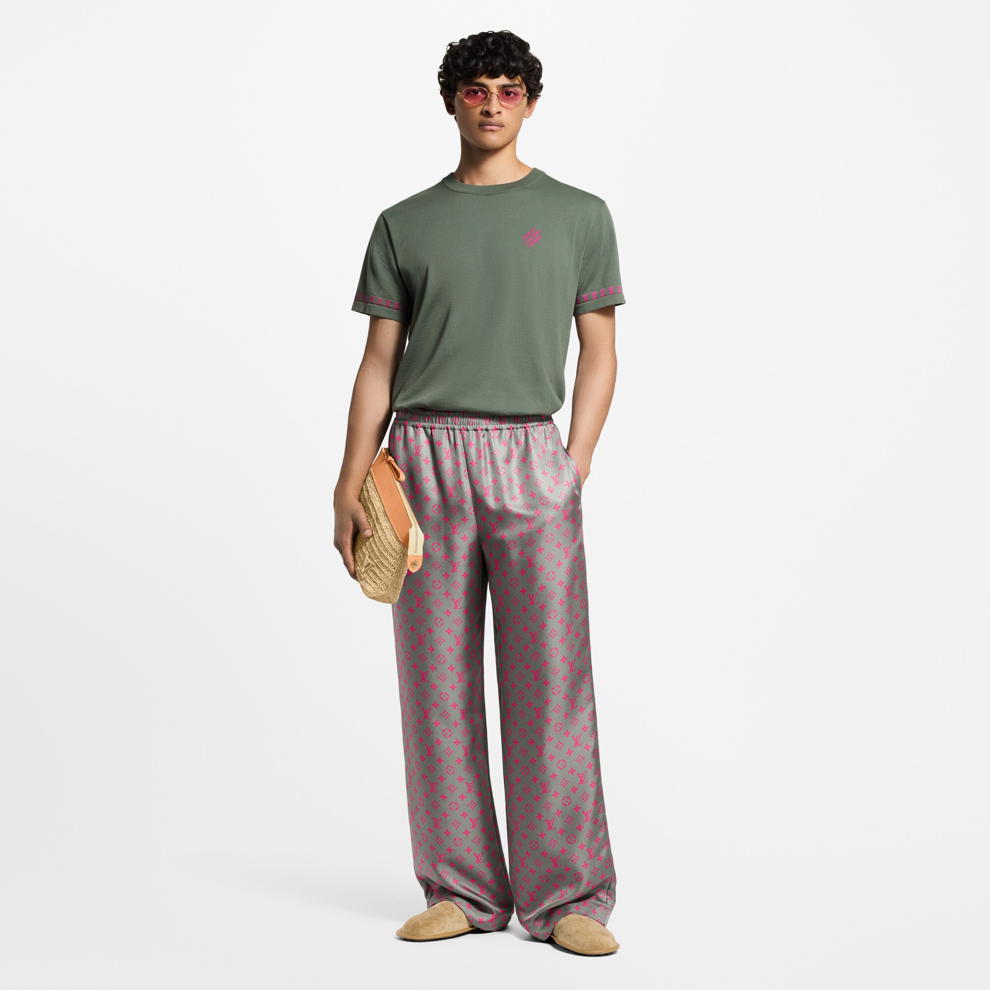 Kurzärmeliger Rundhalspullover mit Signatur  Herren Ready to Wear Vollständige Ready to Wear | LOUIS VUITTON (Zoom)