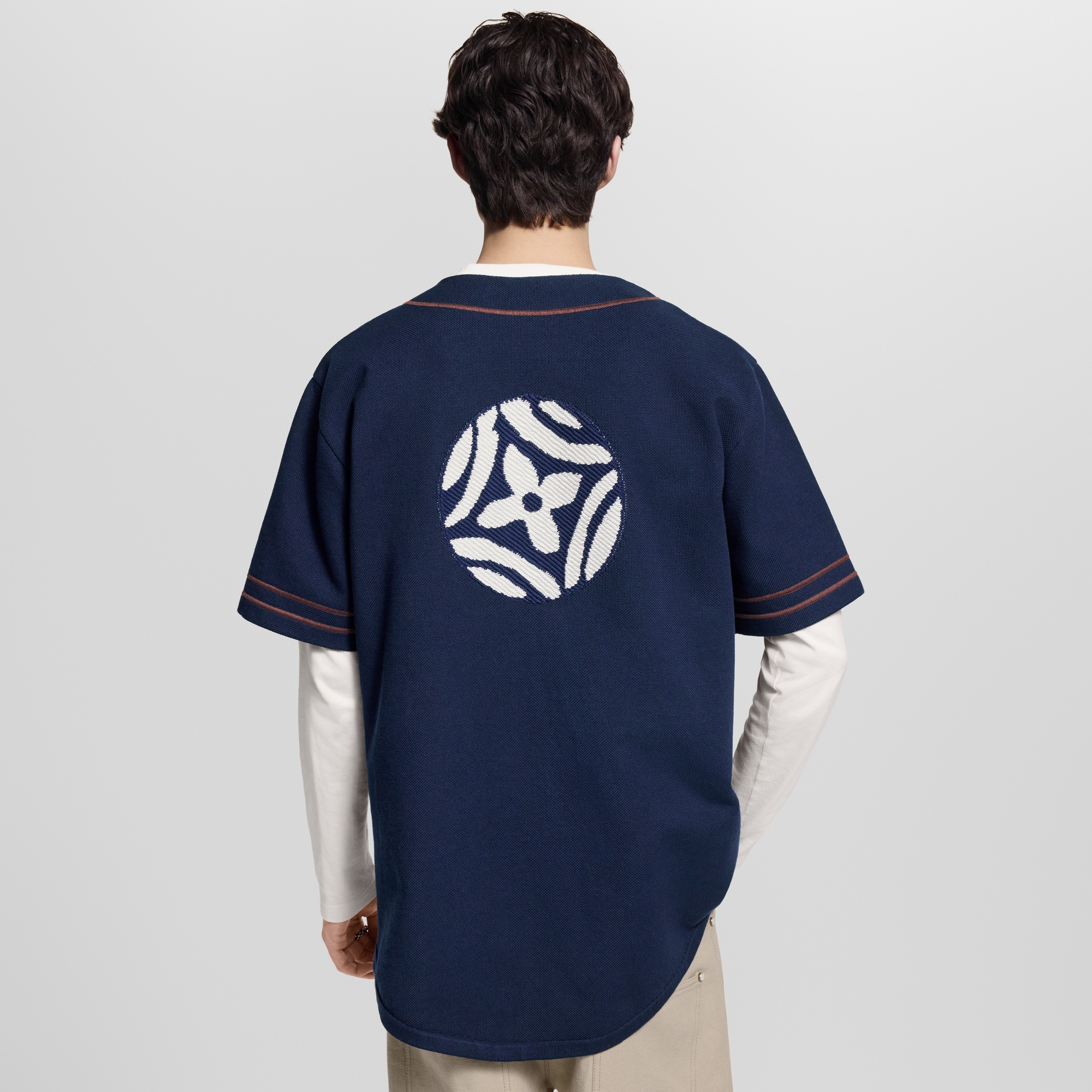 Kurzärmeliges Baseball-Hemd aus Strick  Herren Ready to Wear Hemden | LOUIS VUITTON (Zoom)