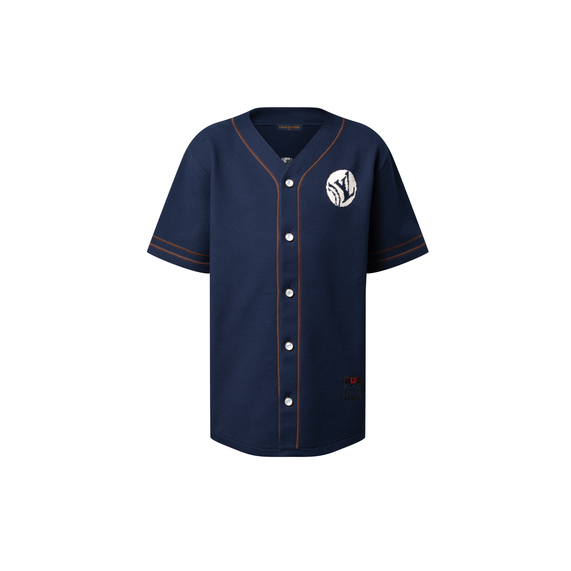 Kurzärmeliges Baseball-Hemd aus Strick  Herren Ready to Wear Hemden | LOUIS VUITTON (Zoom)