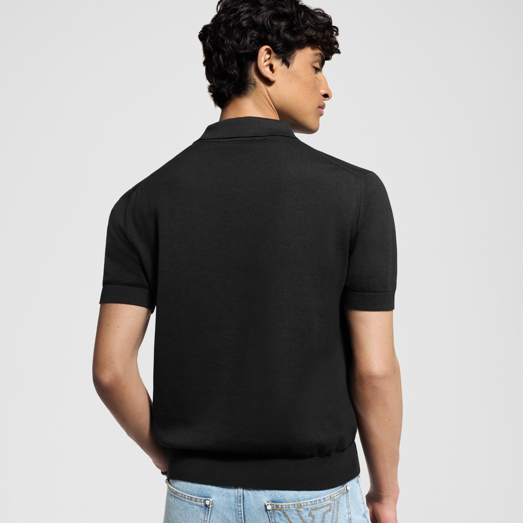 Kurzärmeliges Polohemd aus Kaschmir-Baumwollgemisch  Herren Ready to Wear T-Shirts und Poloshirts | LOUIS VUITTON (Zoom)