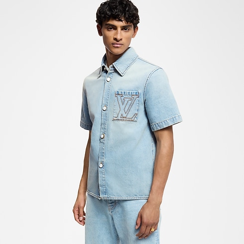Kurzarmhemd aus Denim Herren Ready to Wear Hemden | LOUIS VUITTON (Zoom)