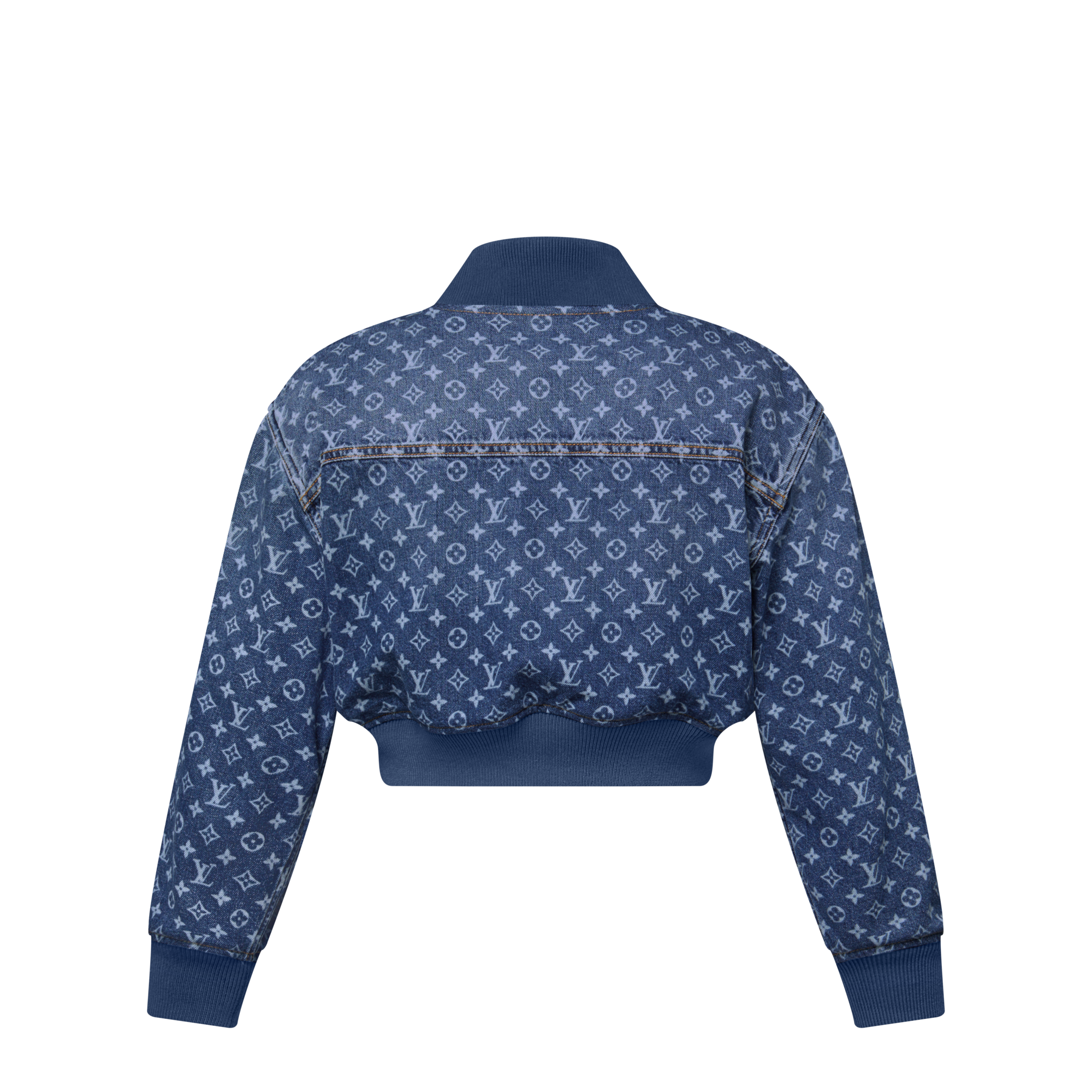 Kurze Bomberjacke aus Denim mit Monogram-Motiv  Damen Ready to Wear Mäntel und Jacken | LOUIS VUITTON (Zoom)
