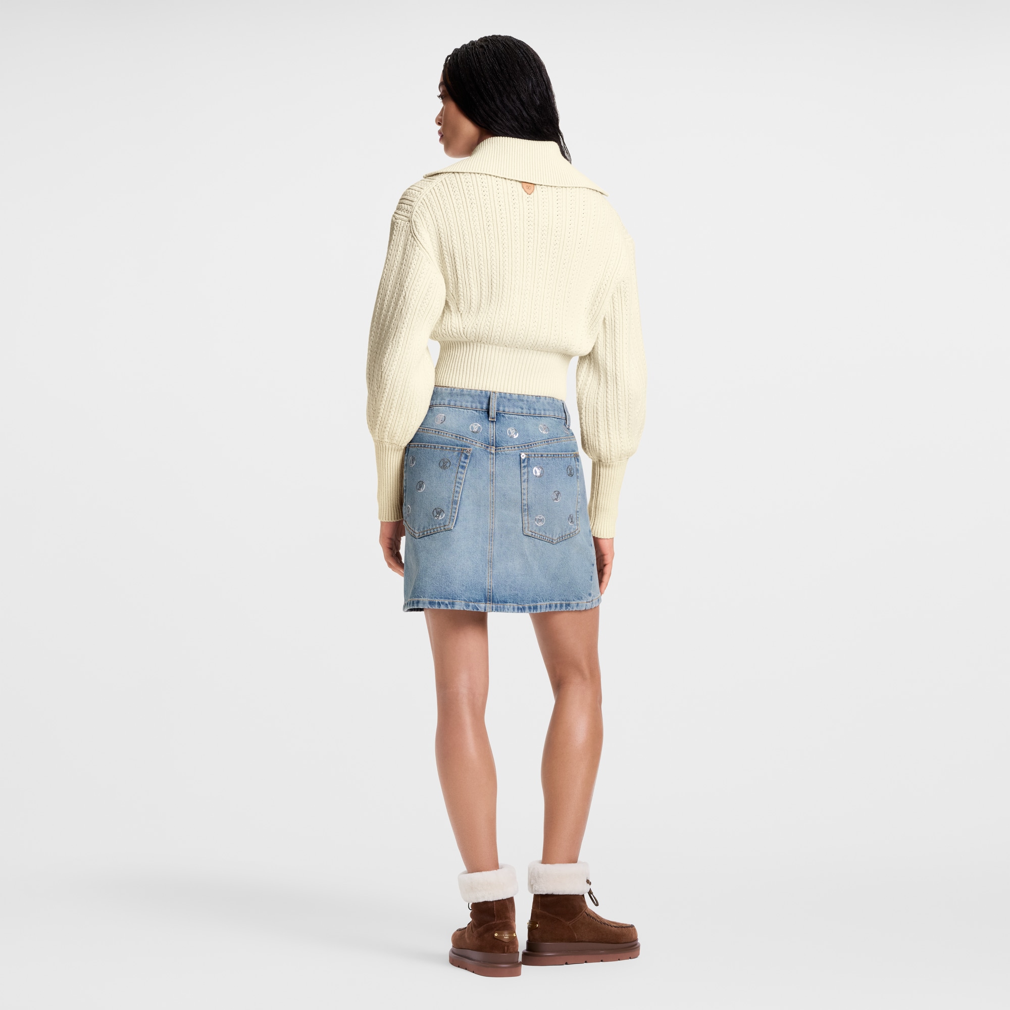 Kurze Jacke aus Rippstrick  Damen Ready to Wear Mäntel und Jacken | LOUIS VUITTON (Zoom)