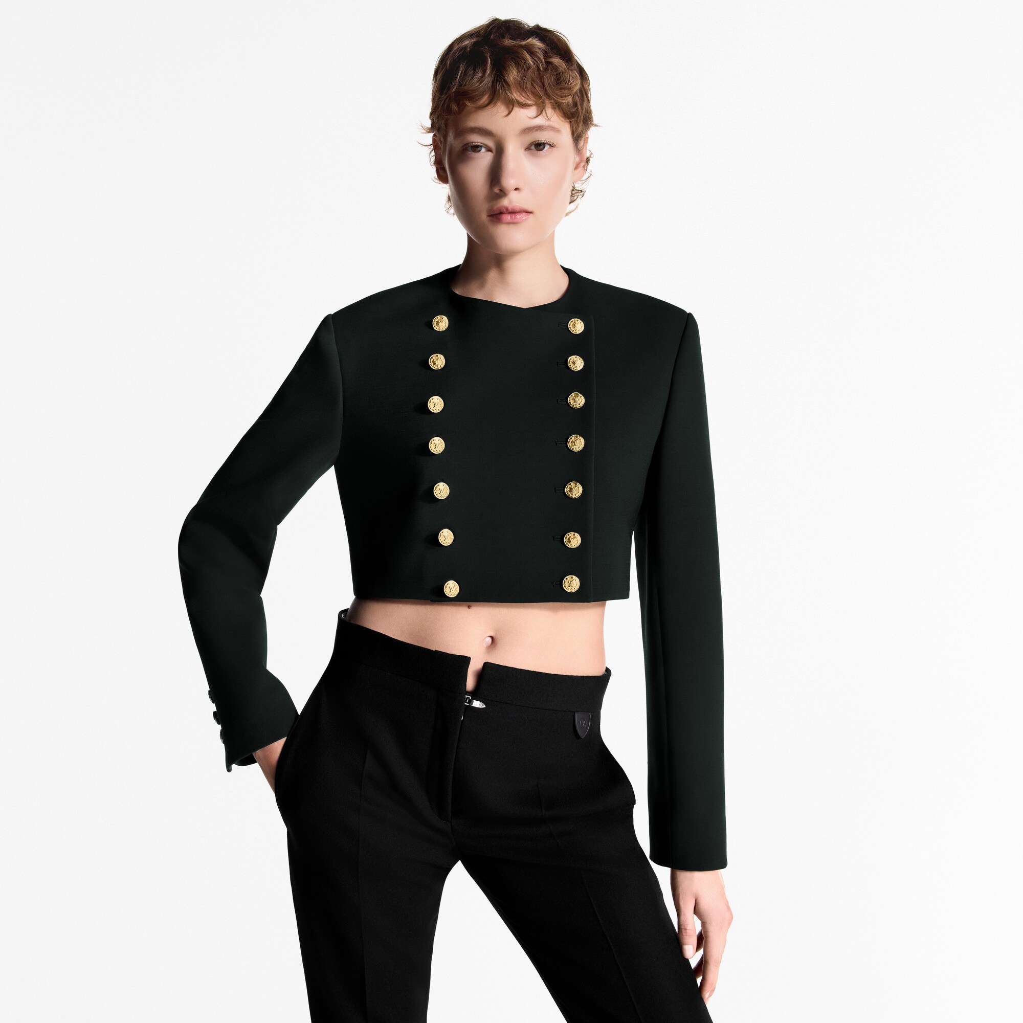Kurze Jacke mit Knöpfen  Damen Ready to Wear Mäntel und Jacken | LOUIS VUITTON (Zoom)