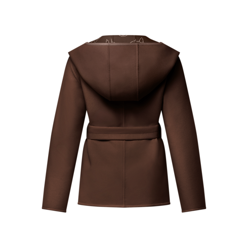 Kurzer Wende-Kapuzenmantel mit Wickel-Design Damen Ready to Wear Mäntel und Jacken | LOUIS VUITTON (Zoom)