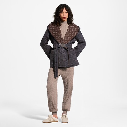 Kurzer Wickelmantel zum Wenden mit Kapuze Damen Ready to Wear Mäntel und Jacken | LOUIS VUITTON (Zoom)