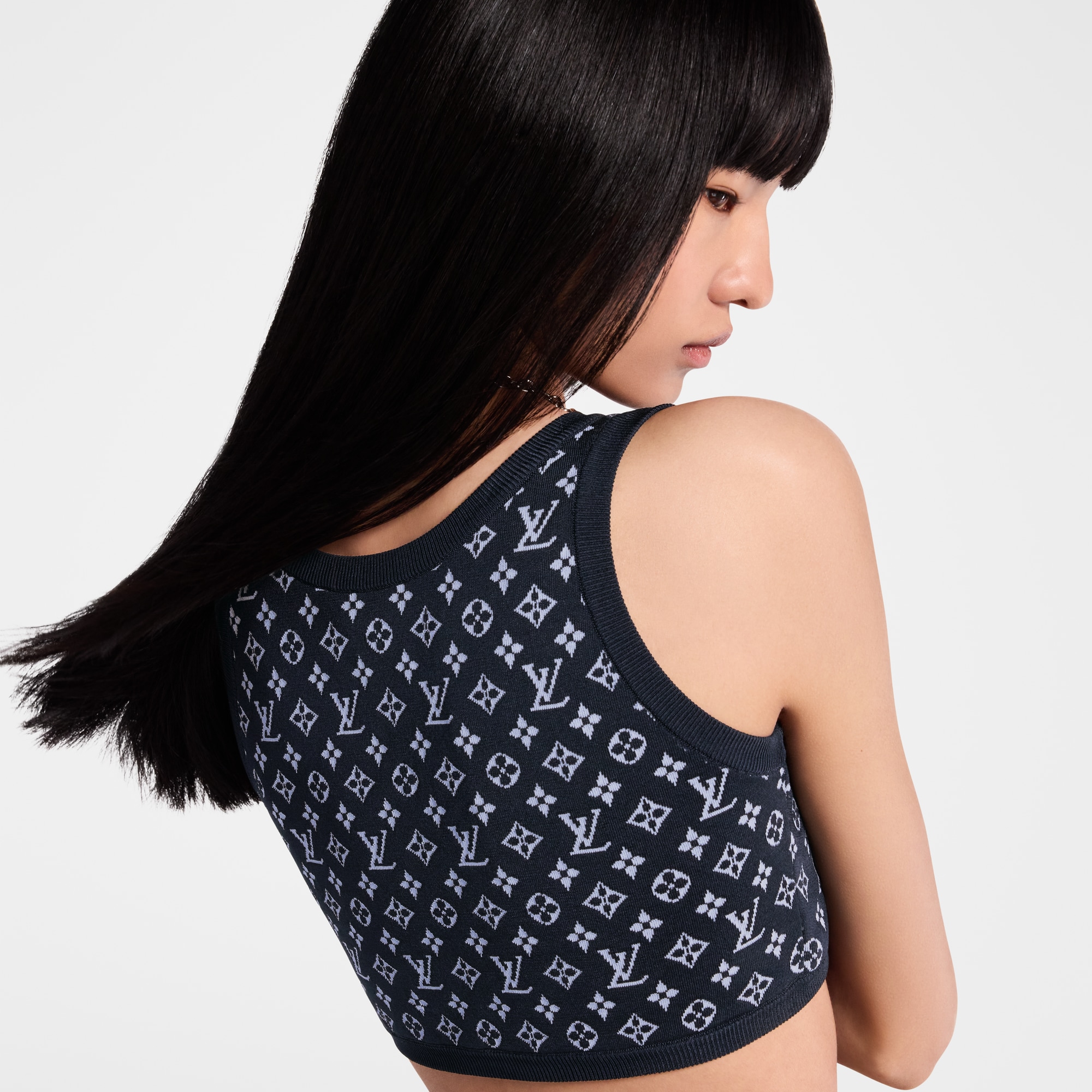 Kurzes Top aus Jacquard und Strick mit Monogram-Motiv  Damen Ready to Wear Tops | LOUIS VUITTON (Zoom)