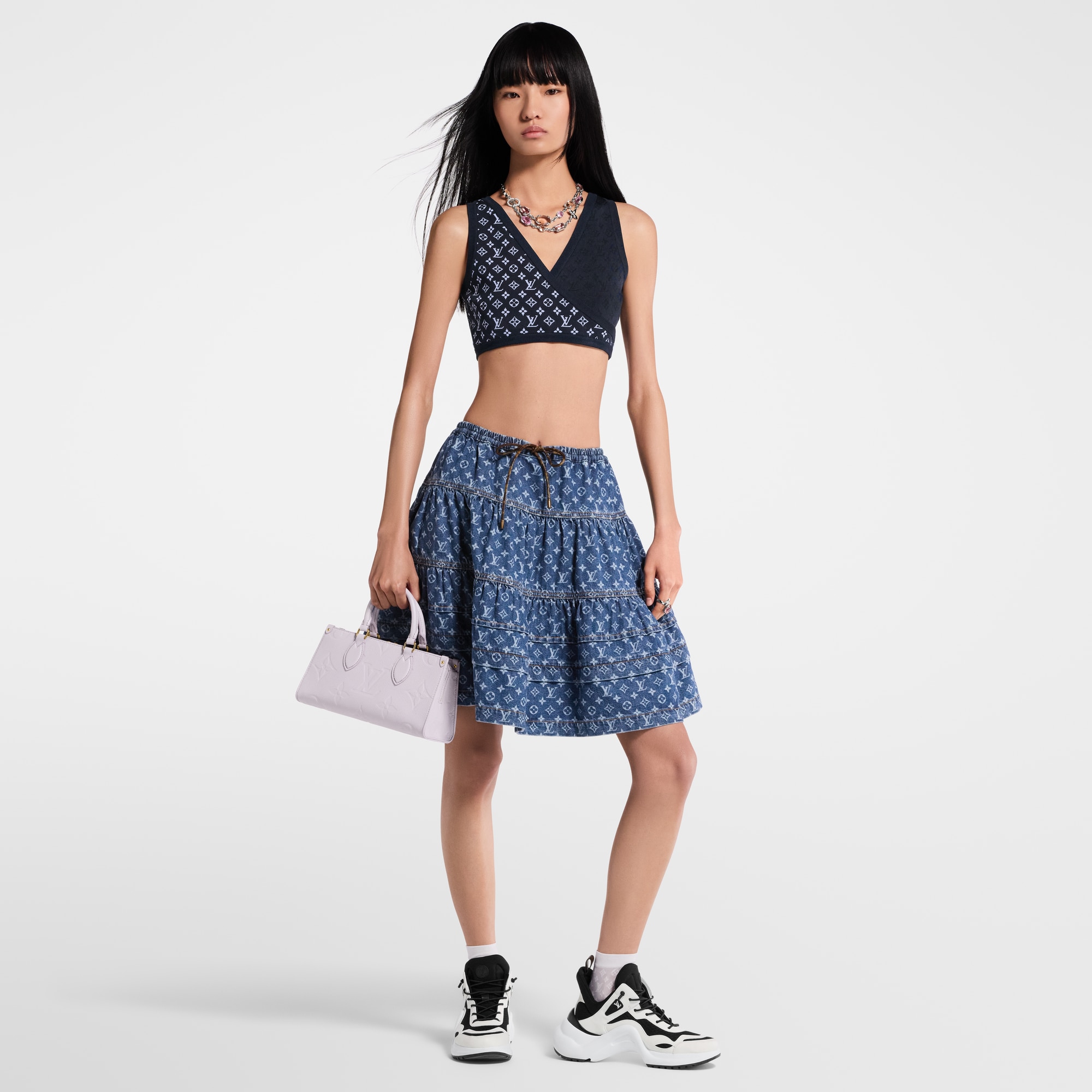 Kurzes Top aus Jacquard und Strick mit Monogram-Motiv  Damen Ready to Wear Tops | LOUIS VUITTON (Zoom)