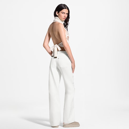 Kurzes Top aus Strick mit Pailletten und alpinem Motiv Damen Ready to Wear Oberteile und Blusen | LOUIS VUITTON (Zoom)