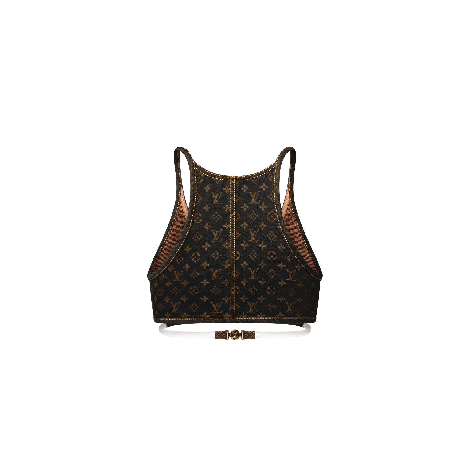 Kurzes Top in Monogram Denim mit Wickel-Design  Damen Ready to Wear Tops | LOUIS VUITTON (Zoom)