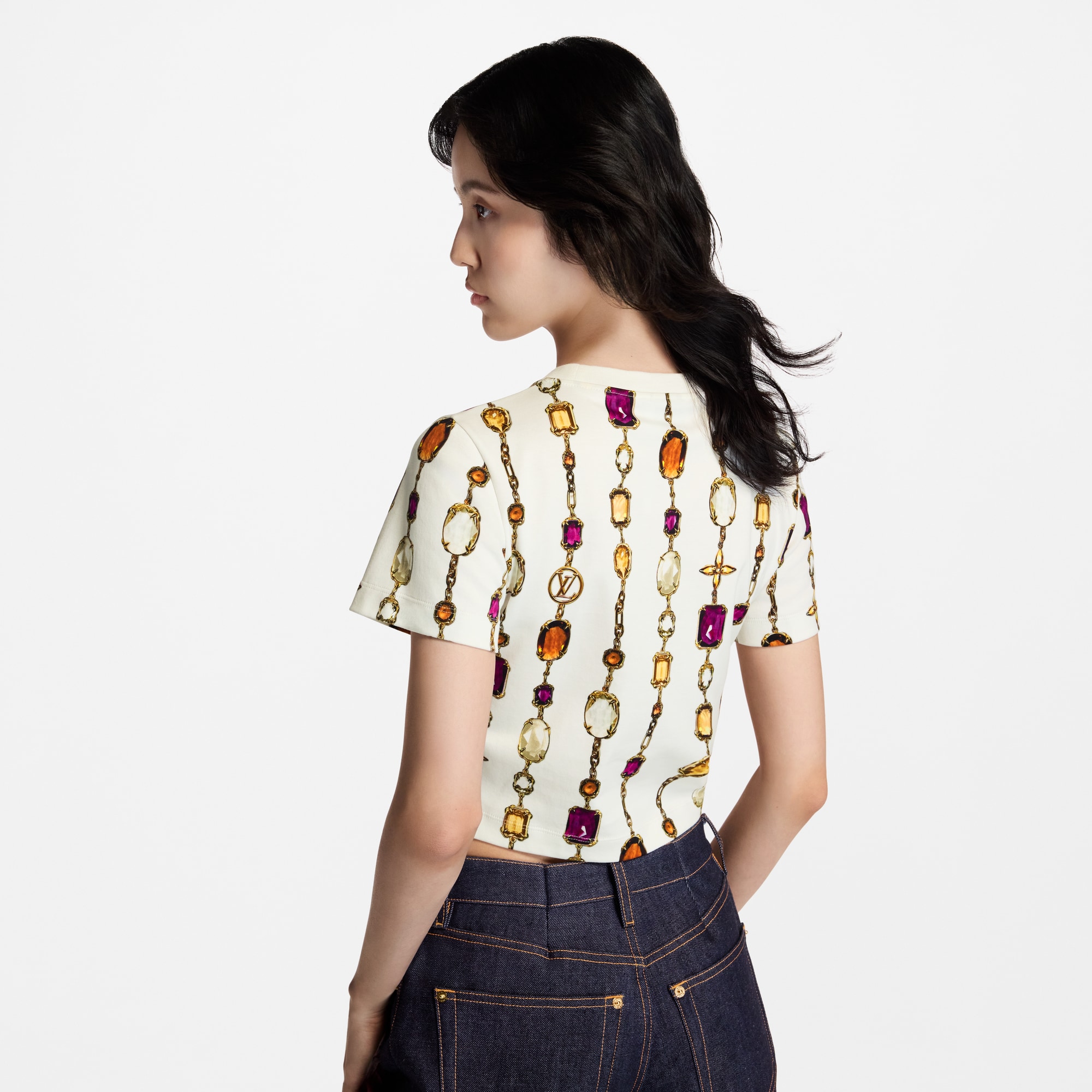 Kurzes Top mit Halsketten-Motiv  Damen Ready to Wear Tops | LOUIS VUITTON (Zoom)