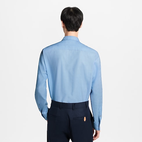 Langarm-Hemd aus Baumwolle und Kaschmir mit Jacquard-Muster Herren Ready to Wear Vollständige Ready to Wear | LOUIS VUITTON (Zoom)