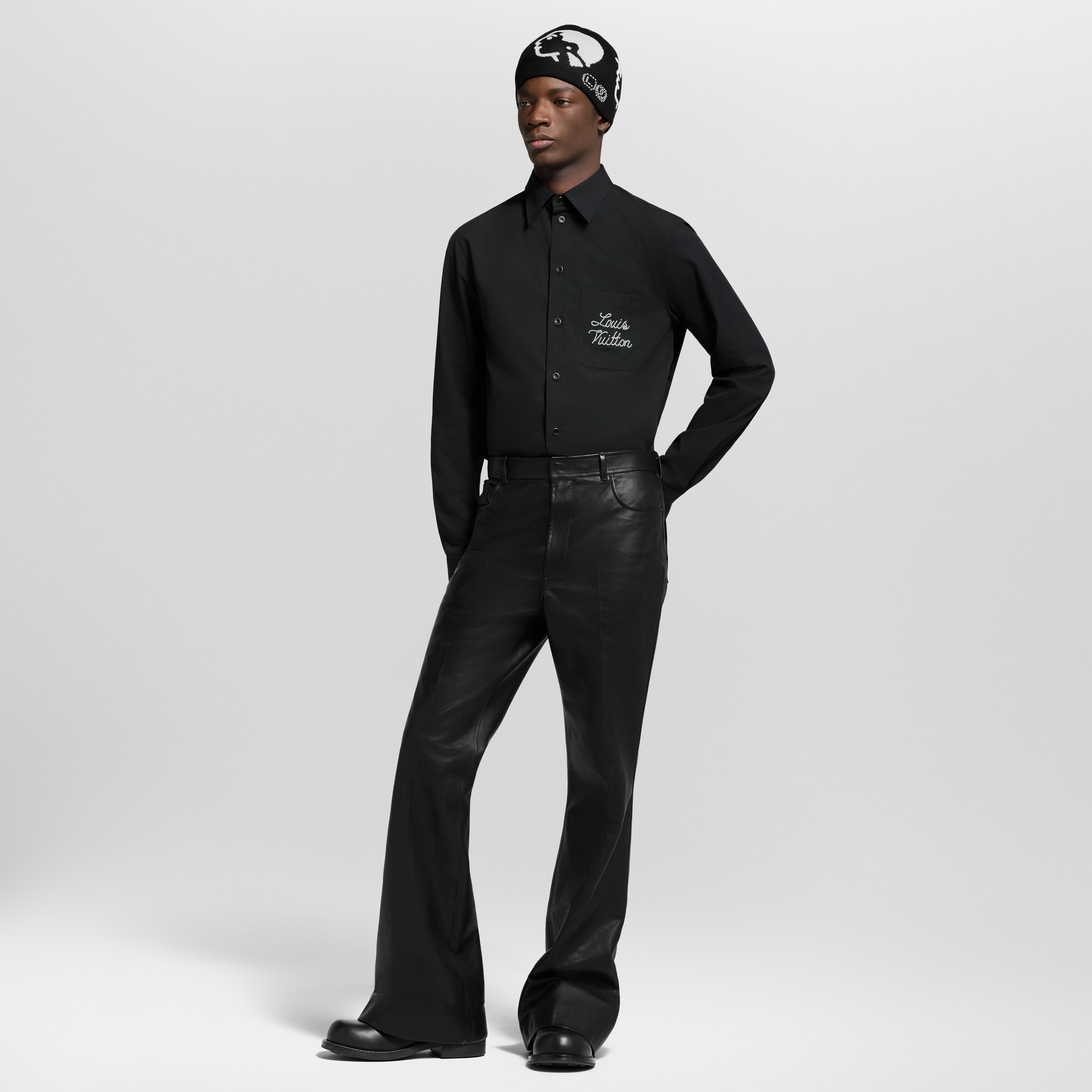 Langarm-Hemd mit gestickter Signatur  Herren Ready to Wear Hemden | LOUIS VUITTON (Zoom)