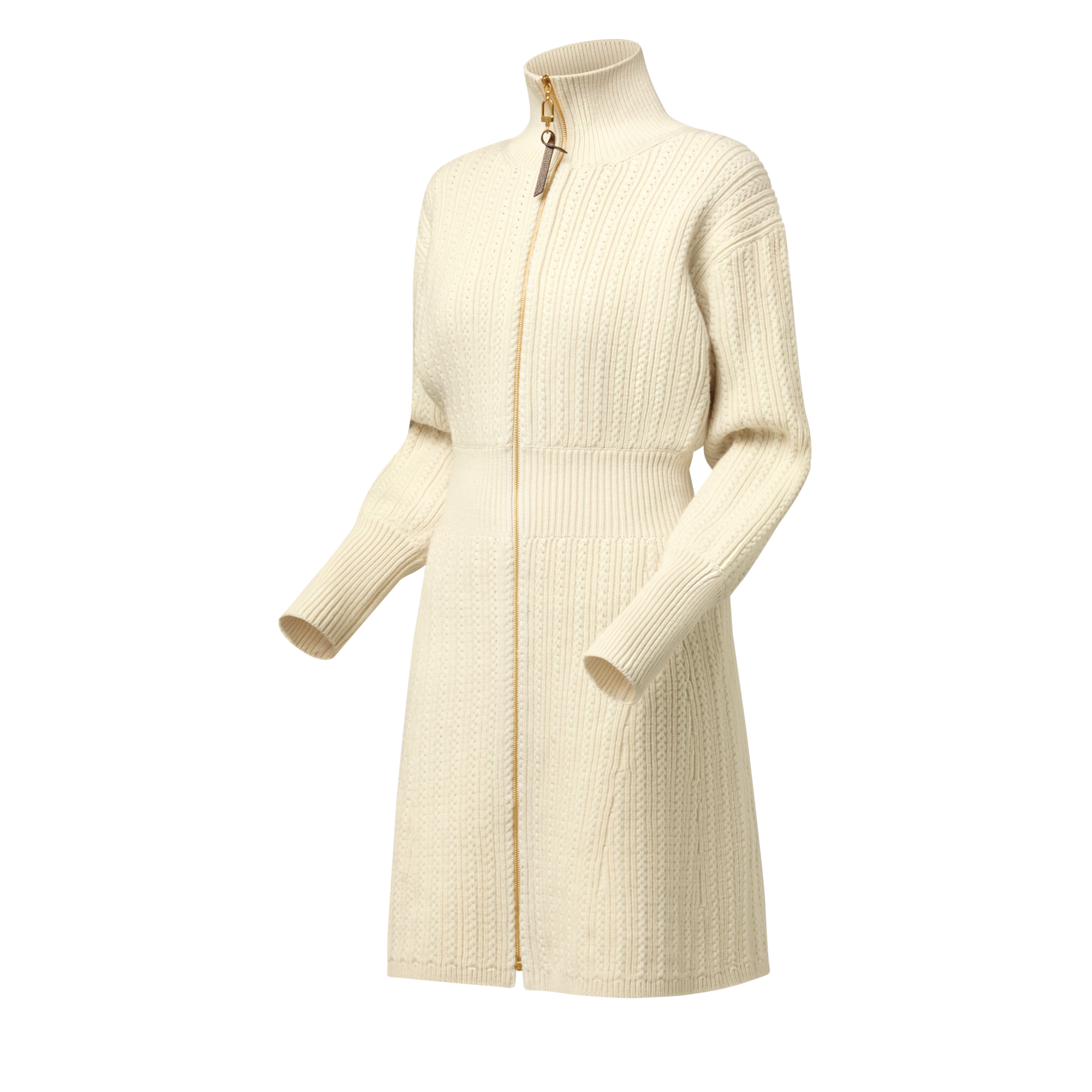 Langarm-Kleid aus Rippstrick  Damen Ready to Wear Kleider | LOUIS VUITTON (Zoom)