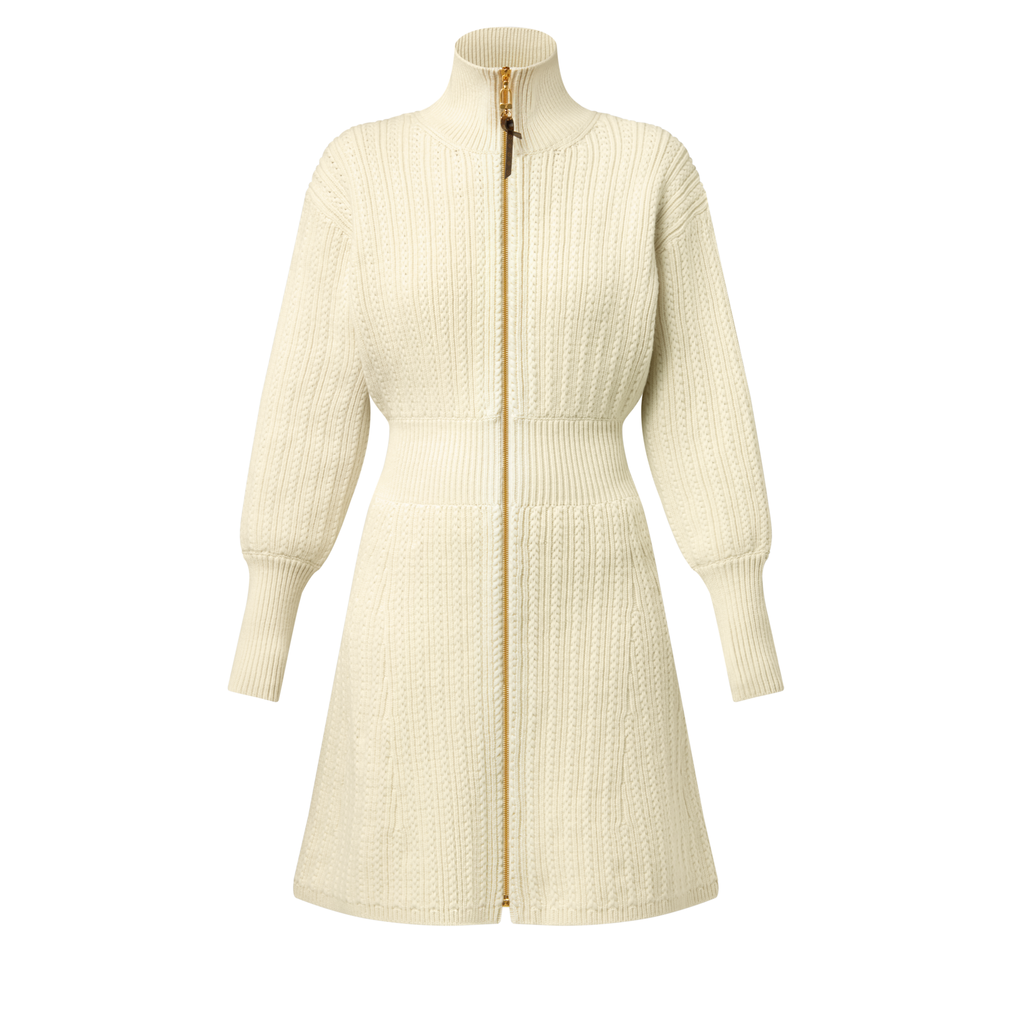 Langarm-Kleid aus Rippstrick  Damen Ready to Wear Kleider | LOUIS VUITTON (Zoom)