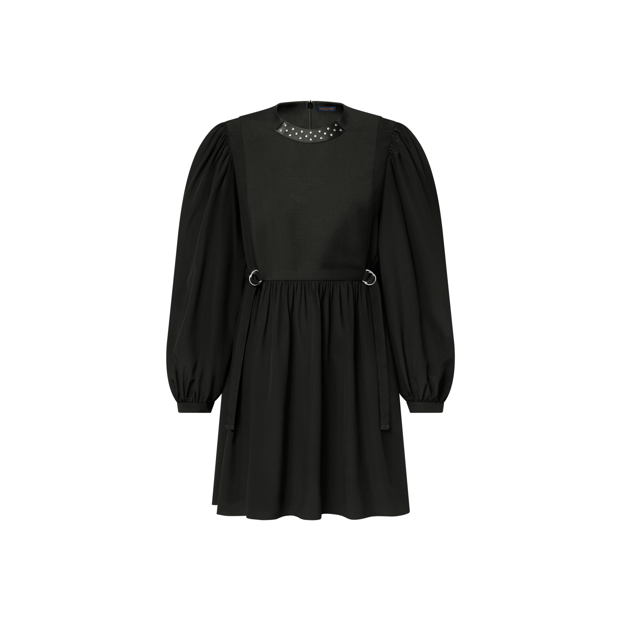 Langarm-Kleid mit Nietenkragen  Damen Ready to Wear Kleider | LOUIS VUITTON (Zoom)