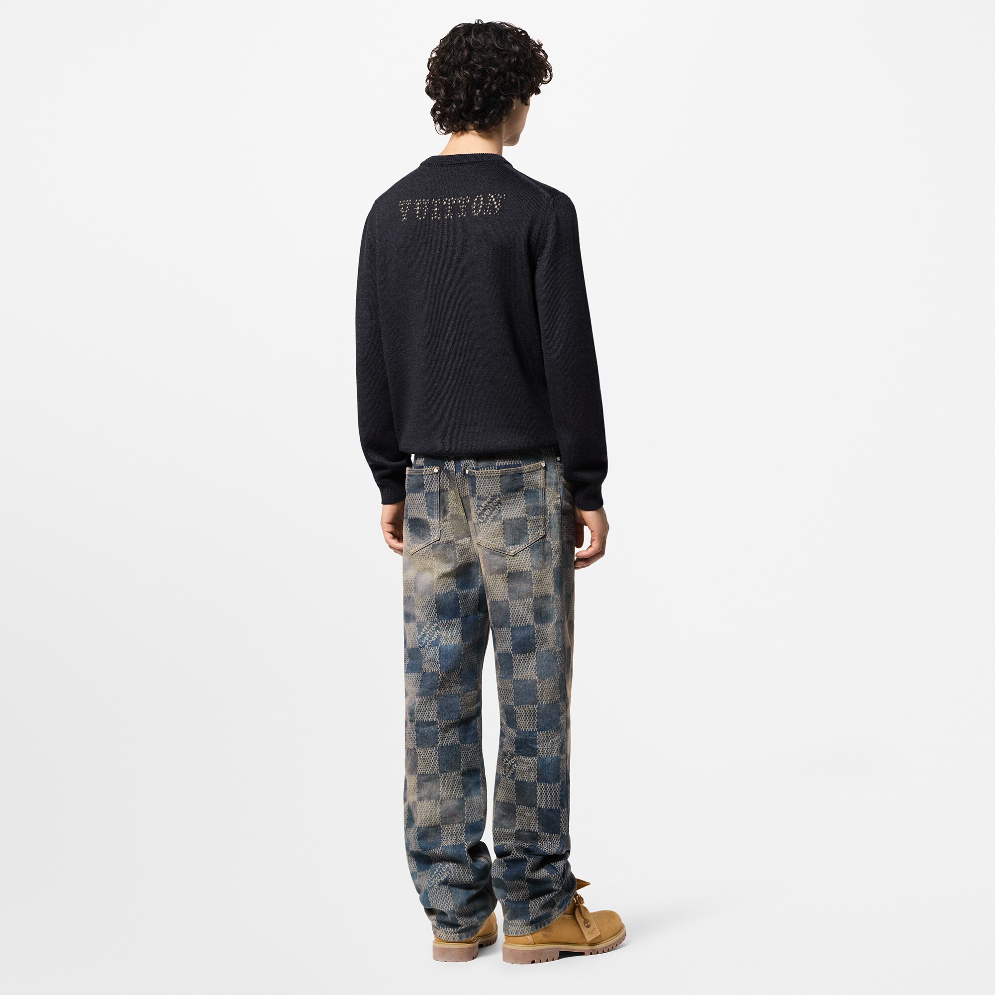 Langarm-Rundhalspullover aus Merinowolle mit Verzierungen  Herren Ready to Wear Strick und Sweatshirts | LOUIS VUITTON (Zoom)