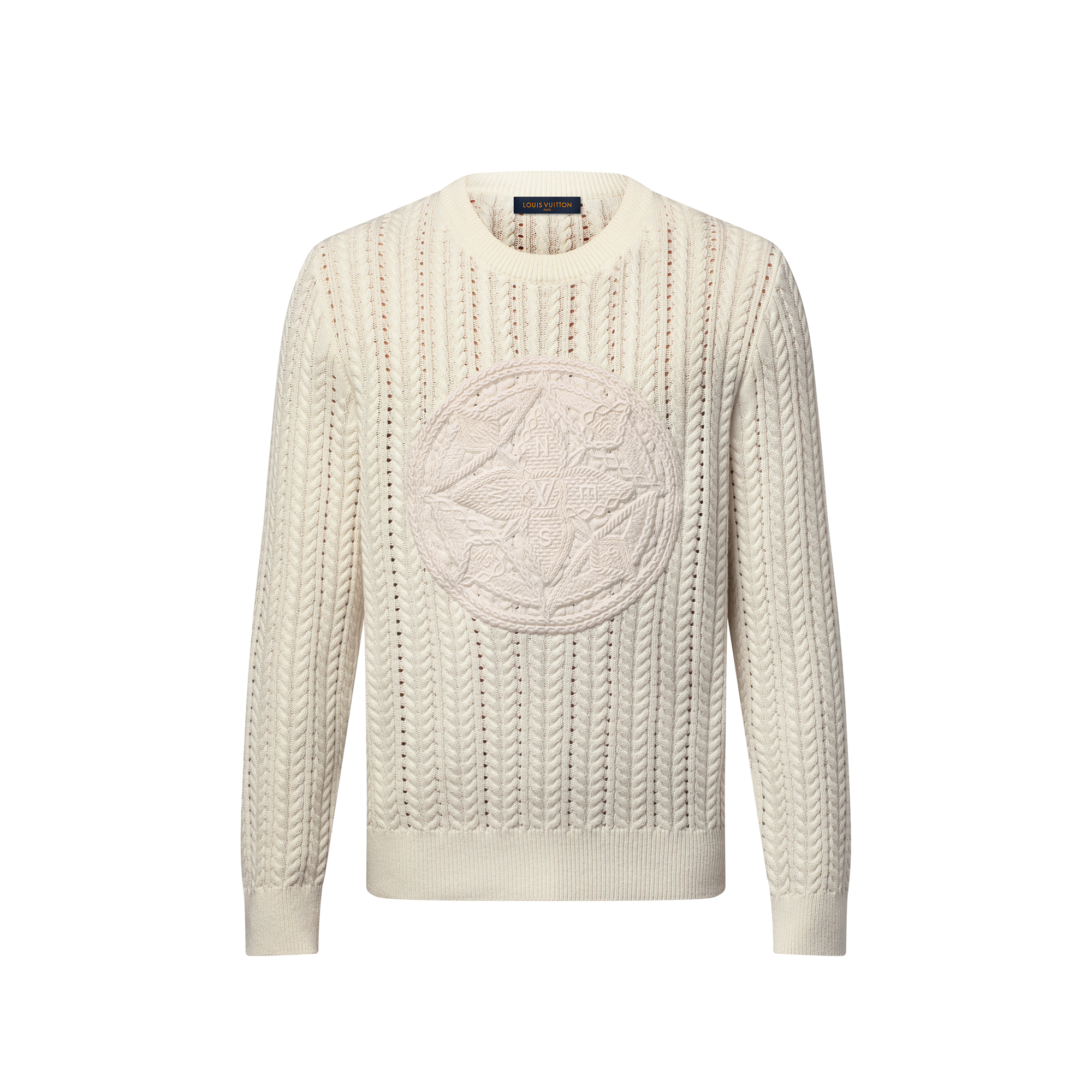 Langarm-Rundhalspullover aus Zopfstrick  Herren Ready to Wear Strick und Sweatshirts | LOUIS VUITTON (Zoom)