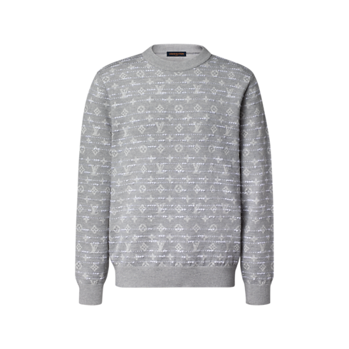 Langarm-Rundhalspullover mit Monogram-Motiv Herren Ready to Wear Vollständige Ready to Wear | LOUIS VUITTON (Zoom)