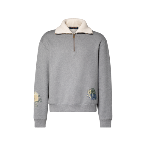 Langarm-Sweatshirt mit Stickereien front view