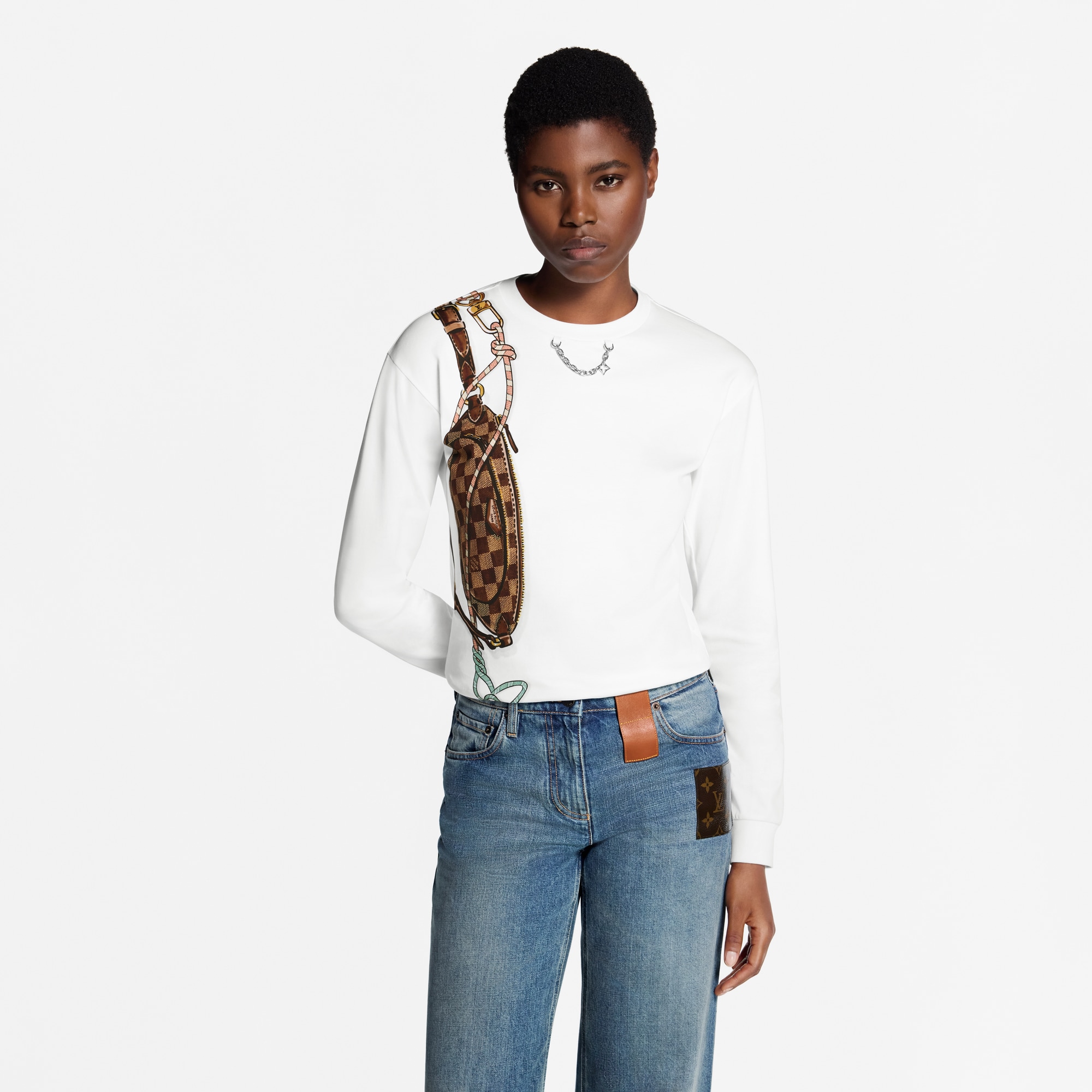 Langarm-T-Shirt mit Keepit-Motiv  Damen Ready to Wear Tops | LOUIS VUITTON (Zoom)