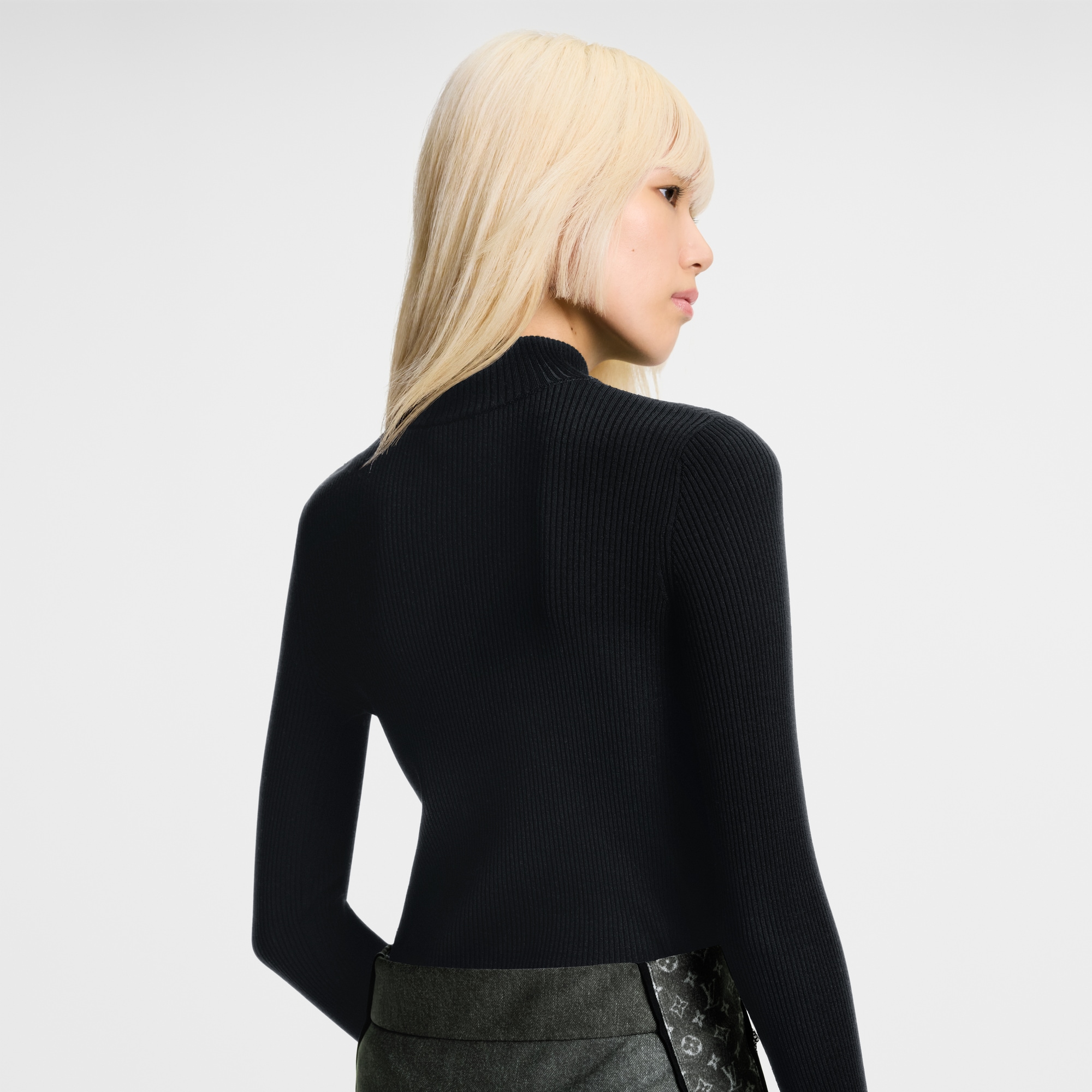Langarm-Top aus Rippstrick  Damen Ready to Wear Strick | LOUIS VUITTON (Zoom)