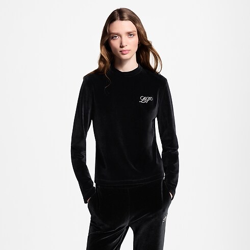 Langarm-Top aus Samt Damen Ready to Wear Oberteile und Blusen | LOUIS VUITTON (Zoom)