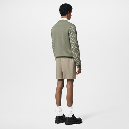 Langärmeliger Rundhalspullover aus Kaschmirgemisch mit Signatur Herren Ready to Wear T-Shirts und Poloshirts | LOUIS VUITTON (Zoom)