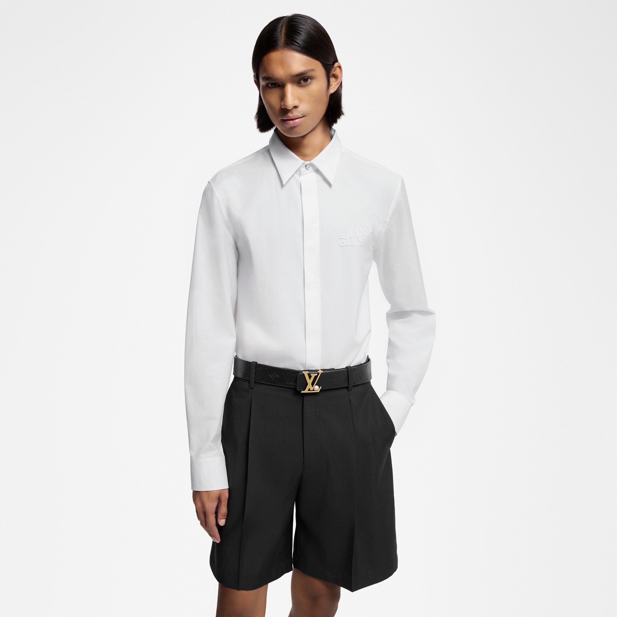 Langärmeliges Hemd aus Baumwolle  Herren Ready to Wear Hemden | LOUIS VUITTON (Zoom)