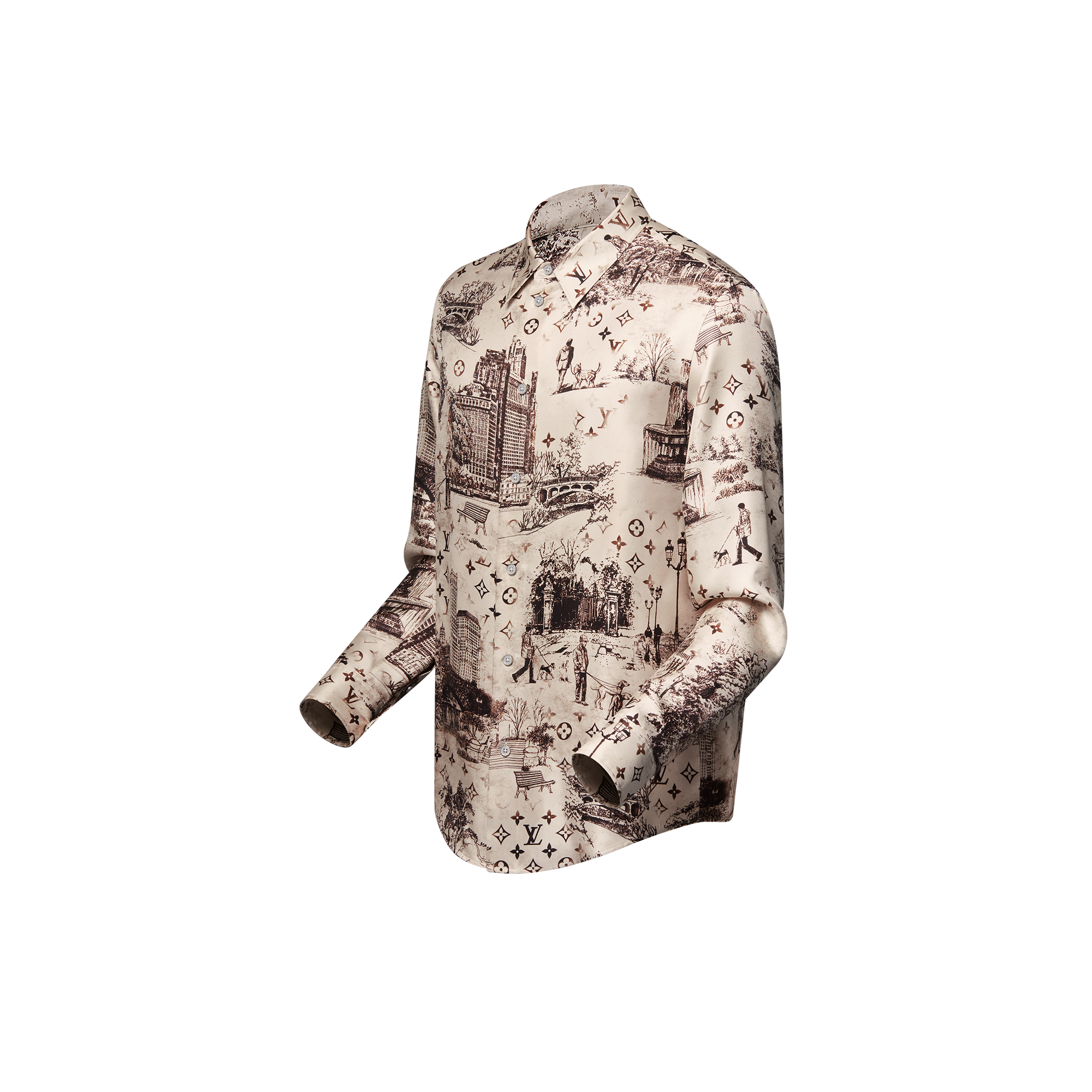 Langärmeliges Hemd aus Seide  Herren Ready to Wear Hemden | LOUIS VUITTON (Zoom)