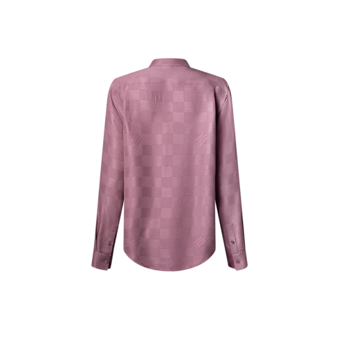 Langärmeliges Jacquard-Hemd aus Seide mit Damier-Motiv Herren Ready to Wear Hemden | LOUIS VUITTON (Zoom)